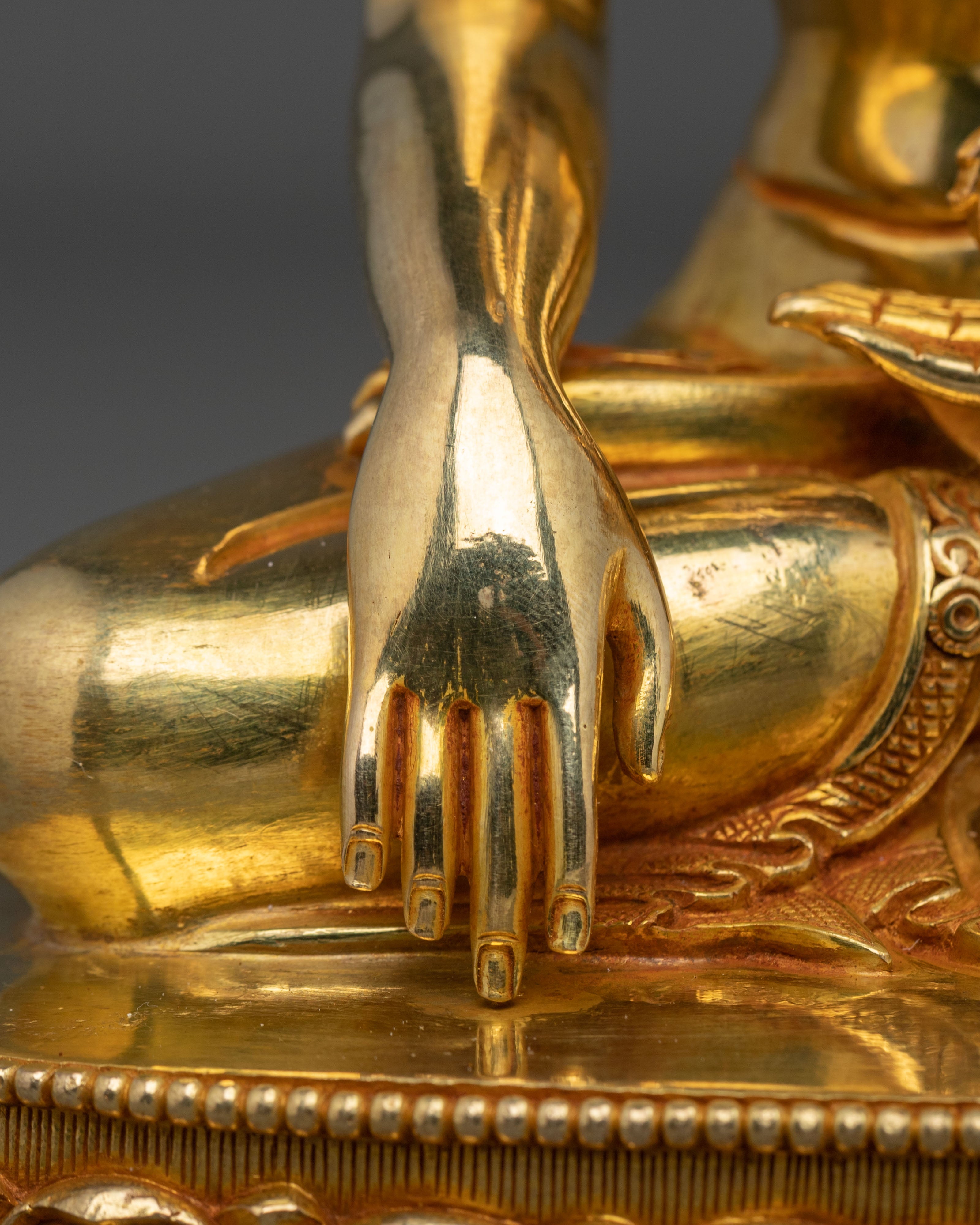 Mitrugpa Sacred Sculpture | Hand-Gilded Copper Figurine