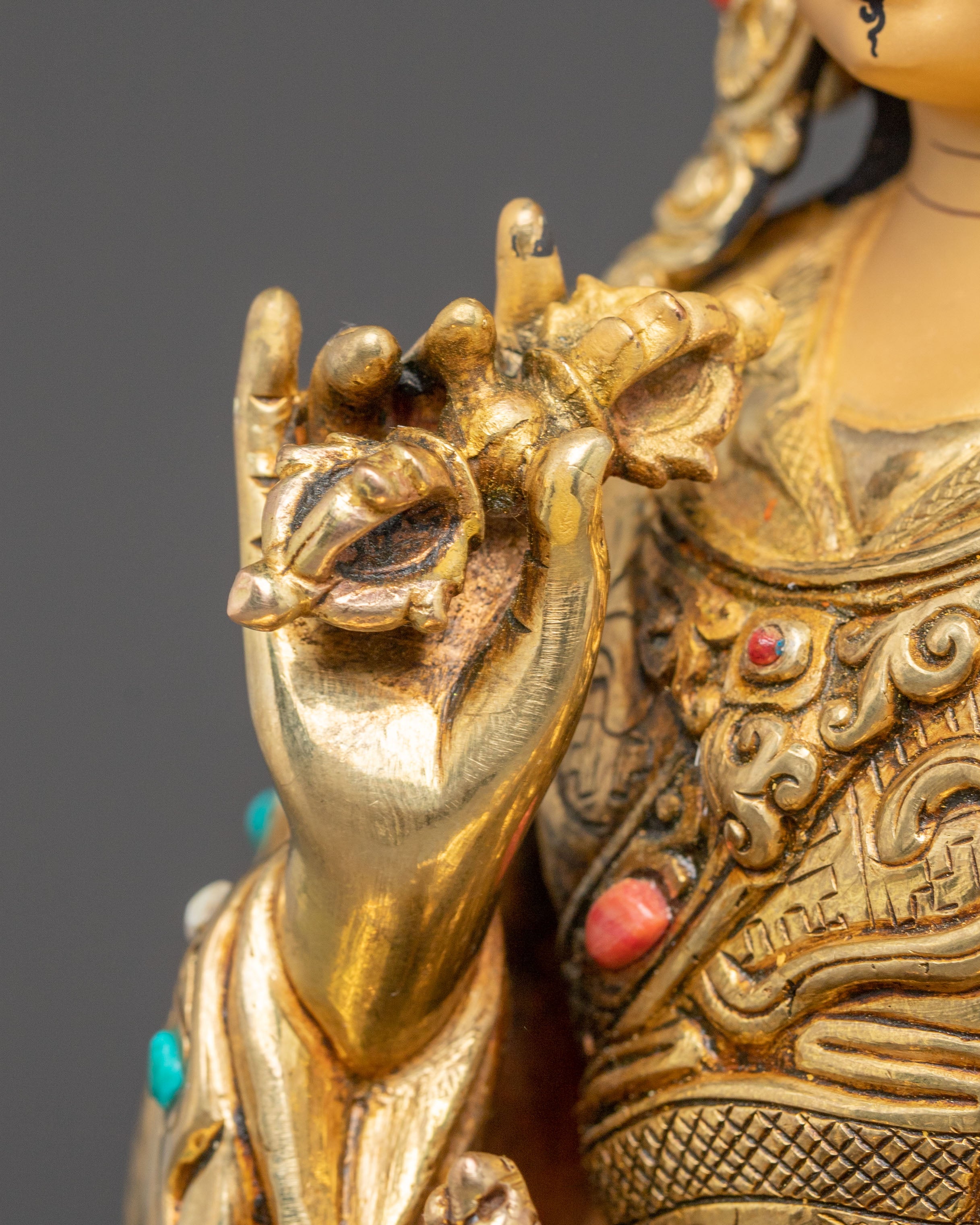 Golden Statue of Guru Set | Himalayan Spiritual Masters