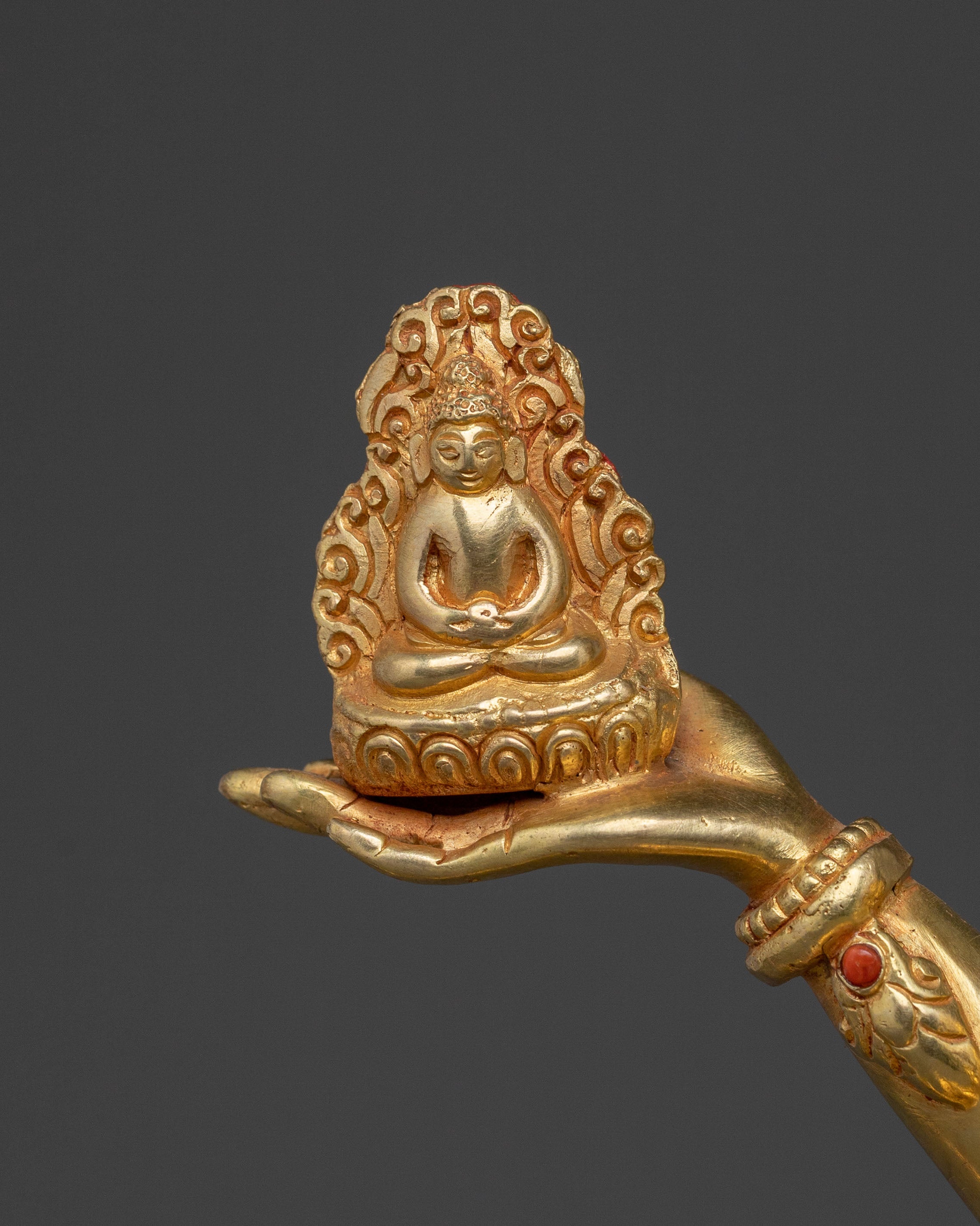 Namgyalma Statue: 24K Gold Gilded Dakini