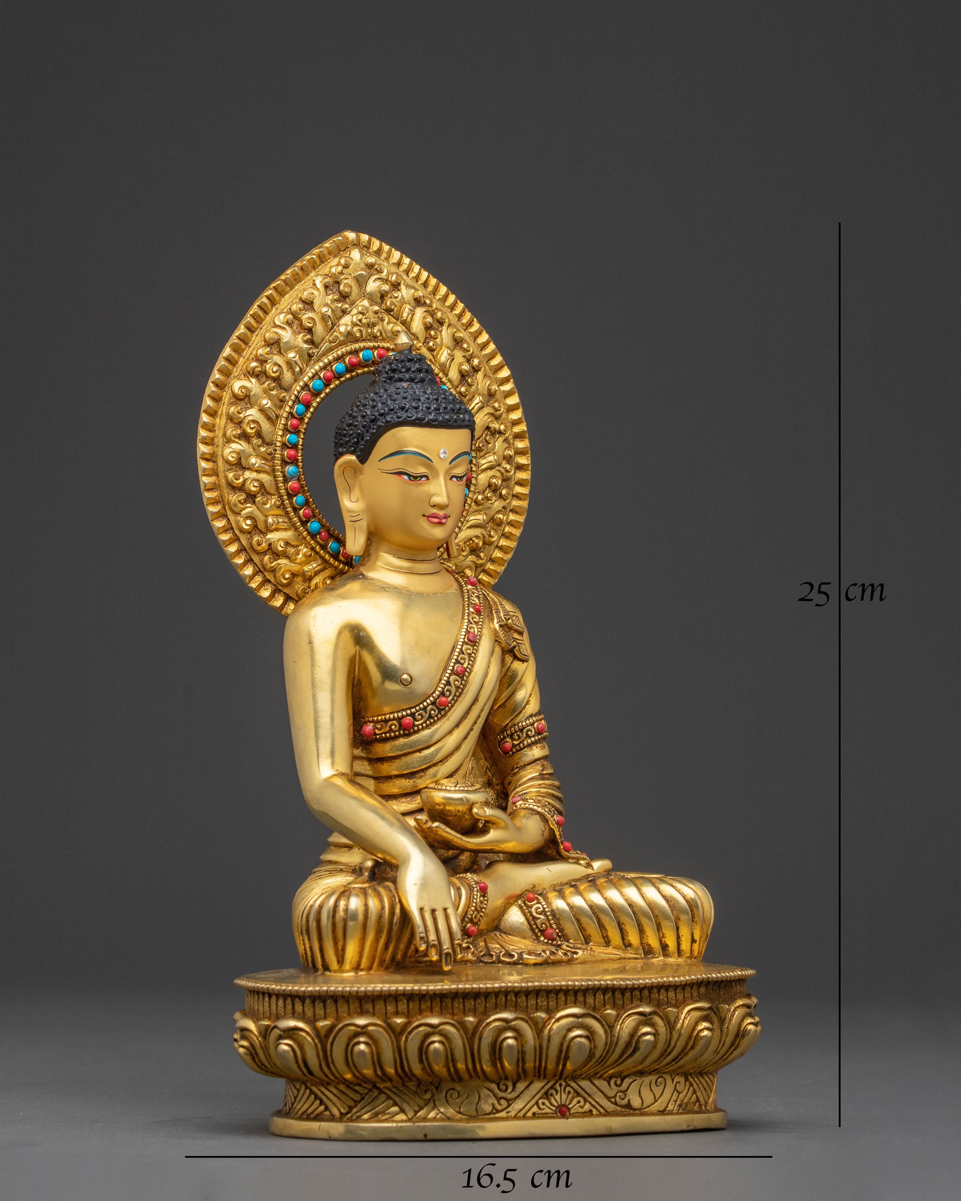 Handcrafted Divine Statue of Shakyamuni Buddha - Radiant Art