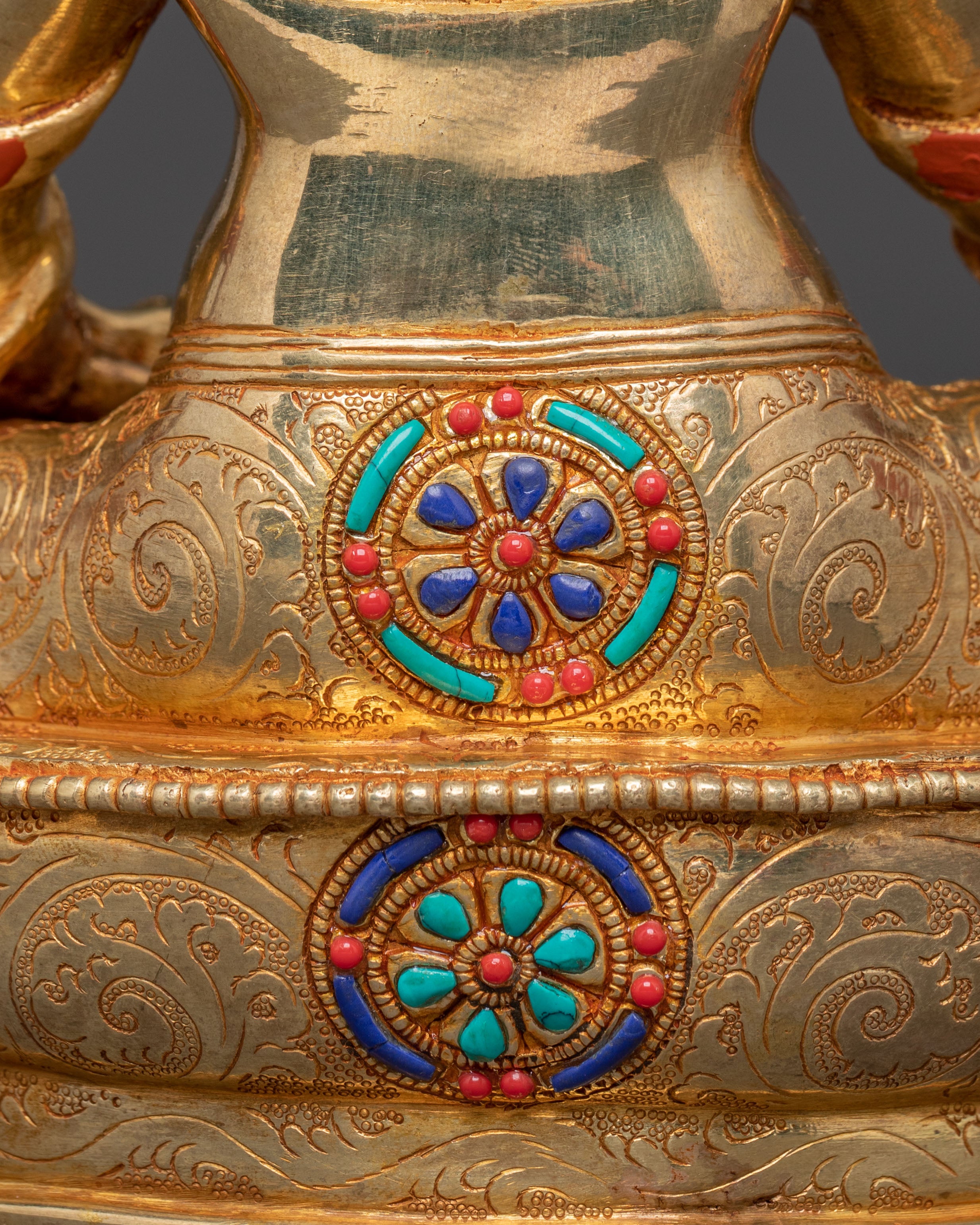 Golden Dzambhala Copper Statue | Guardian of Wealth