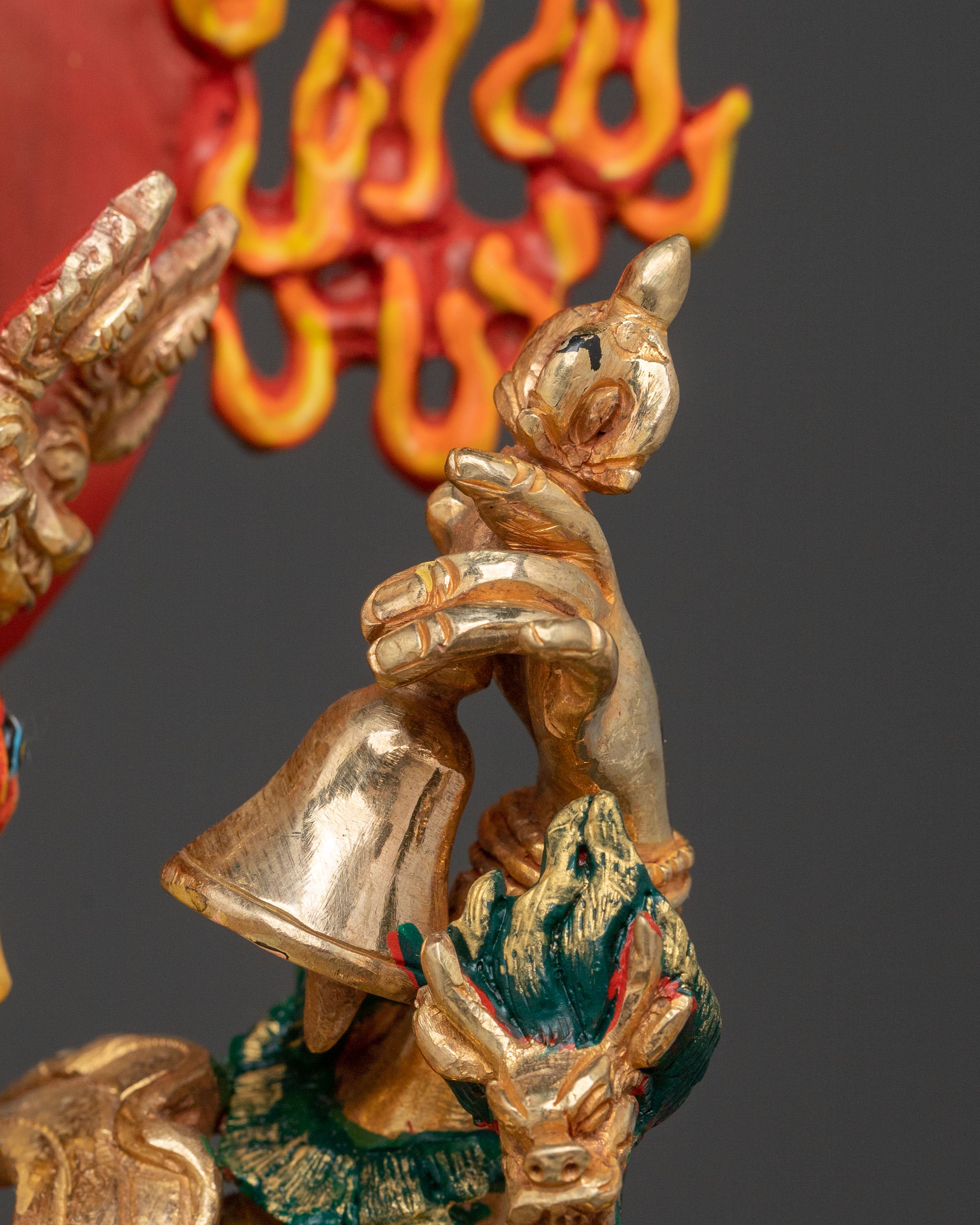 Ucchusma Protection Figure - Gilded Copper Statue