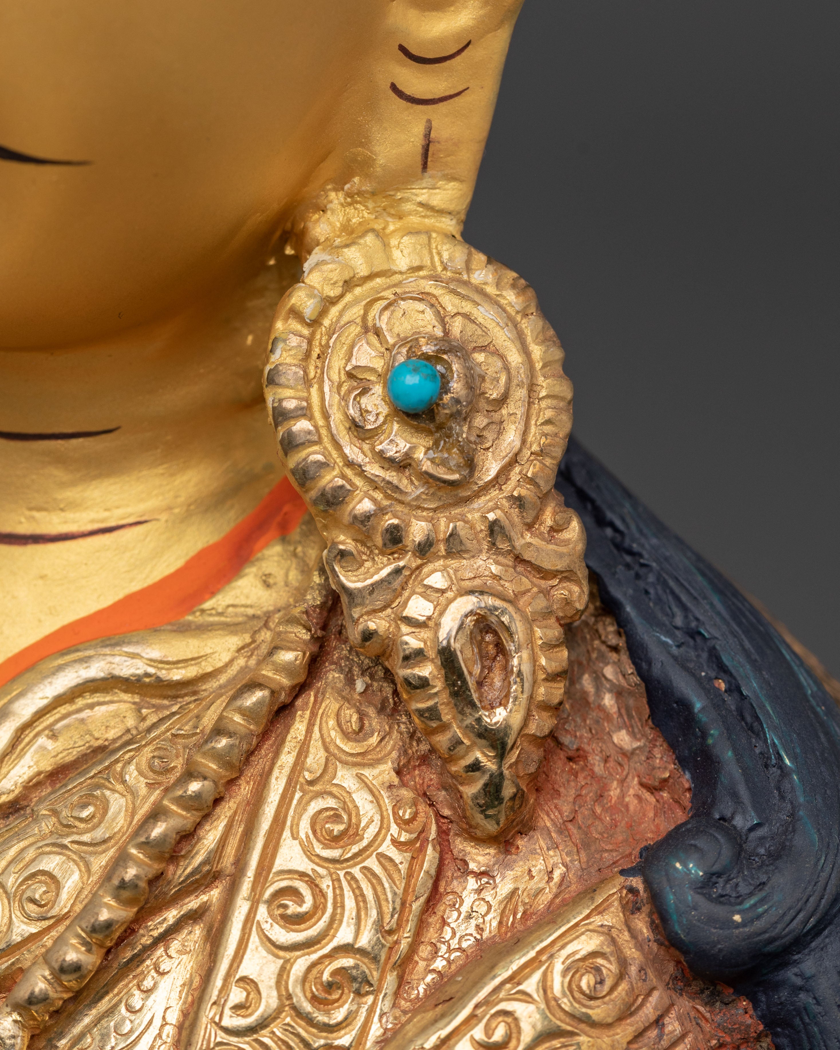 Guru Tsokye Dorje Buddhist Master Statue | 24K Gold Gilded