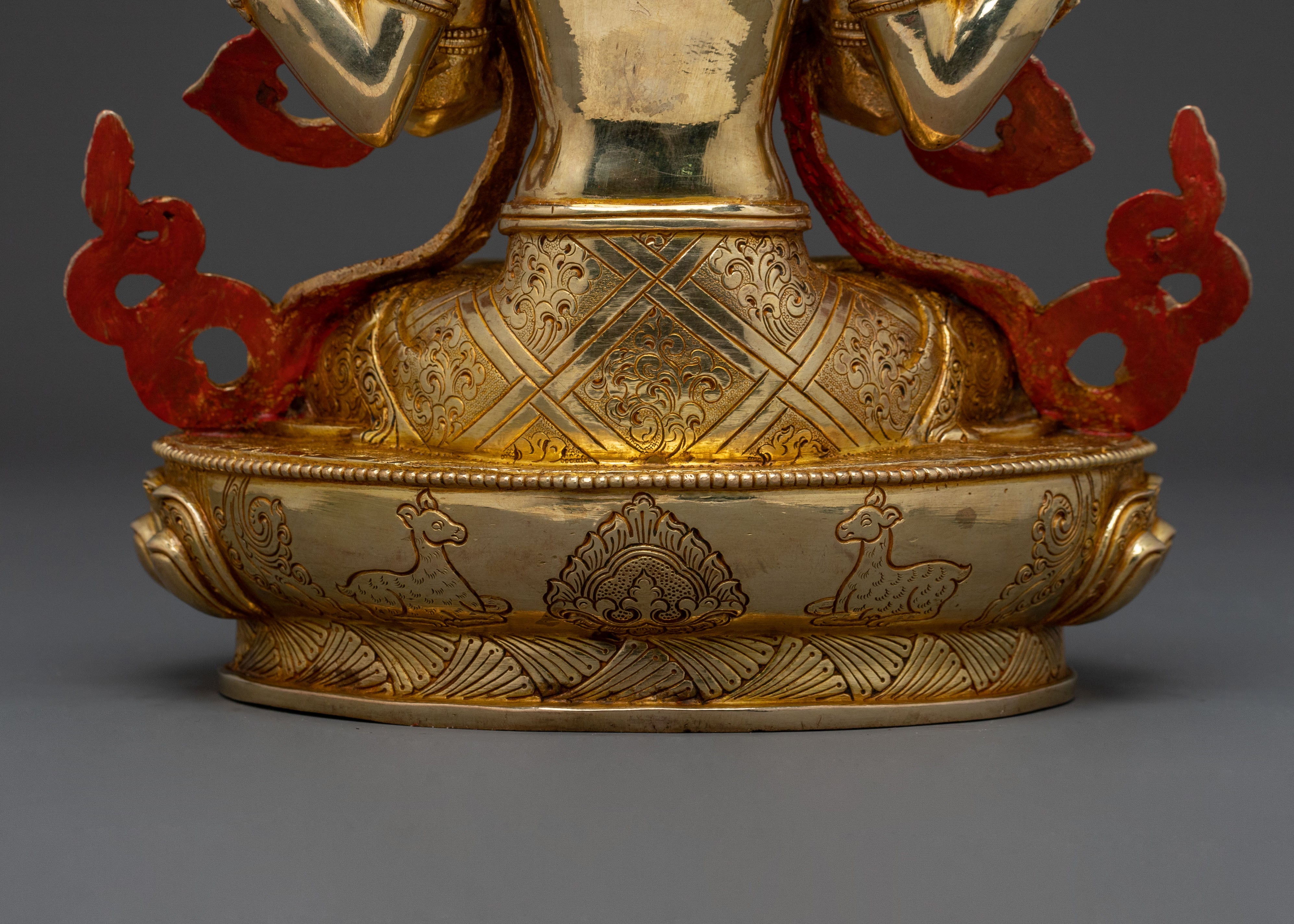 Chenrezig Sacred Statue with Copper Body | Spiritual Power and Protection