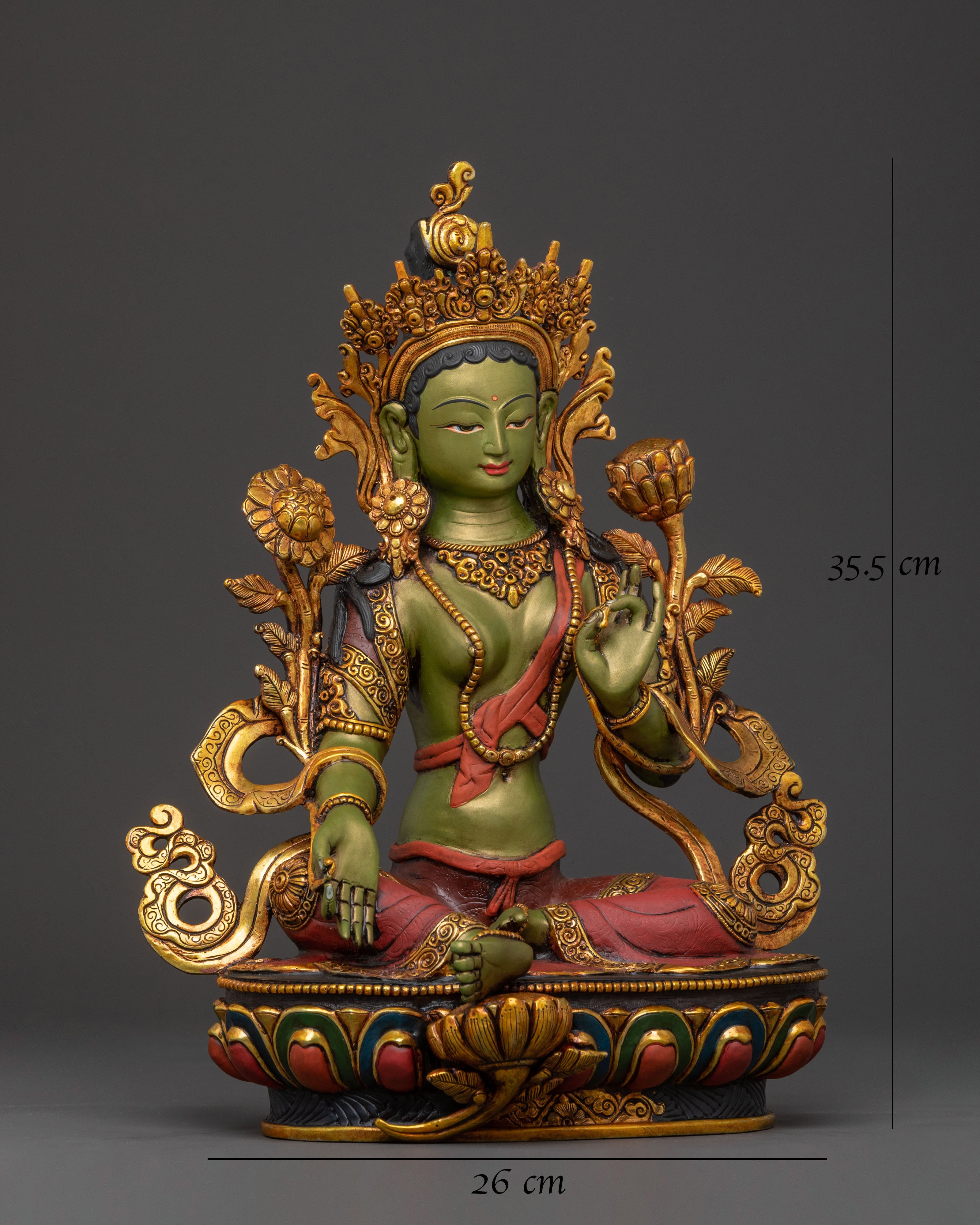 Green Tara Statue for Protection | Spiritual Figure