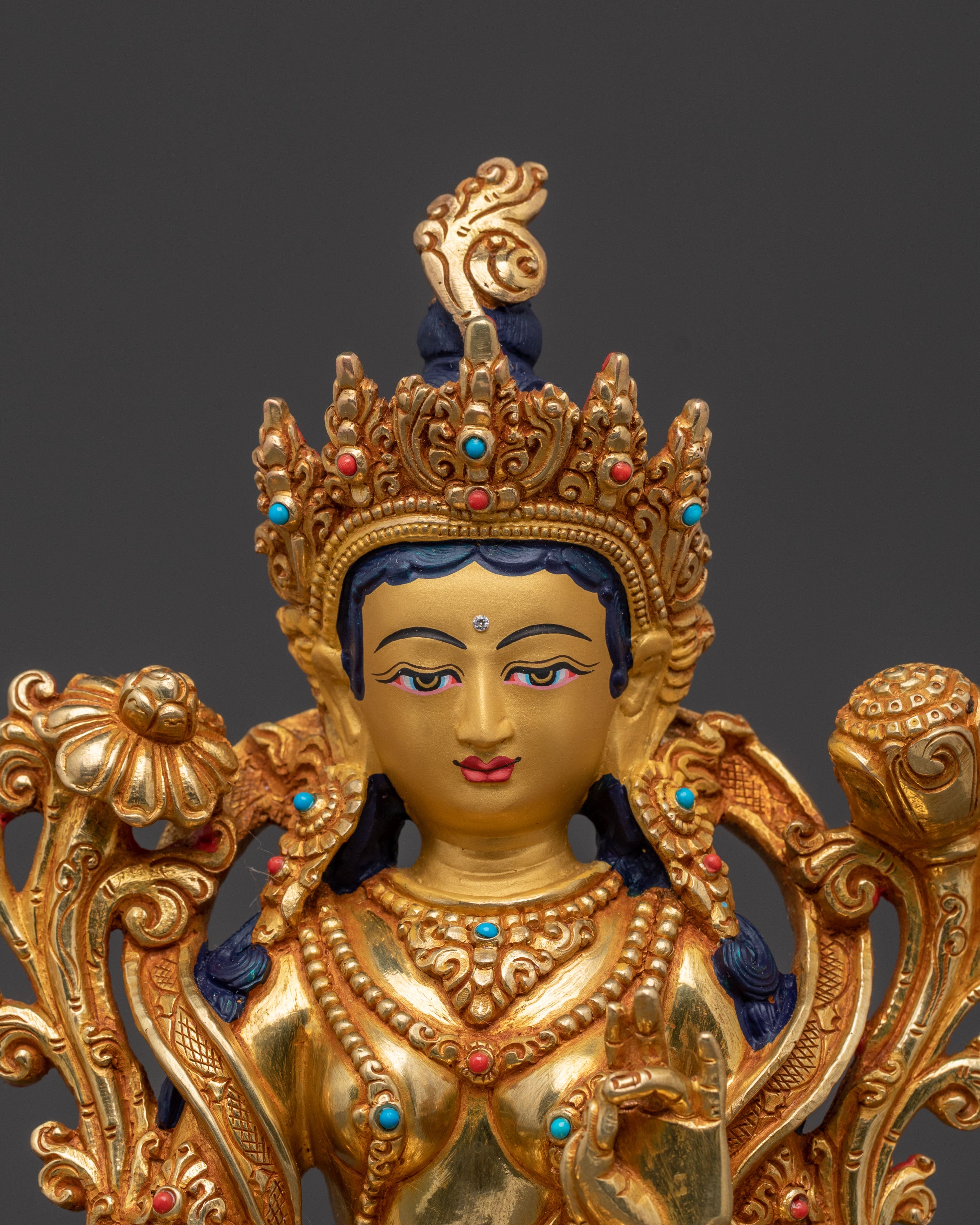 Green Tara Traditional Statue | Tibetan Goddess