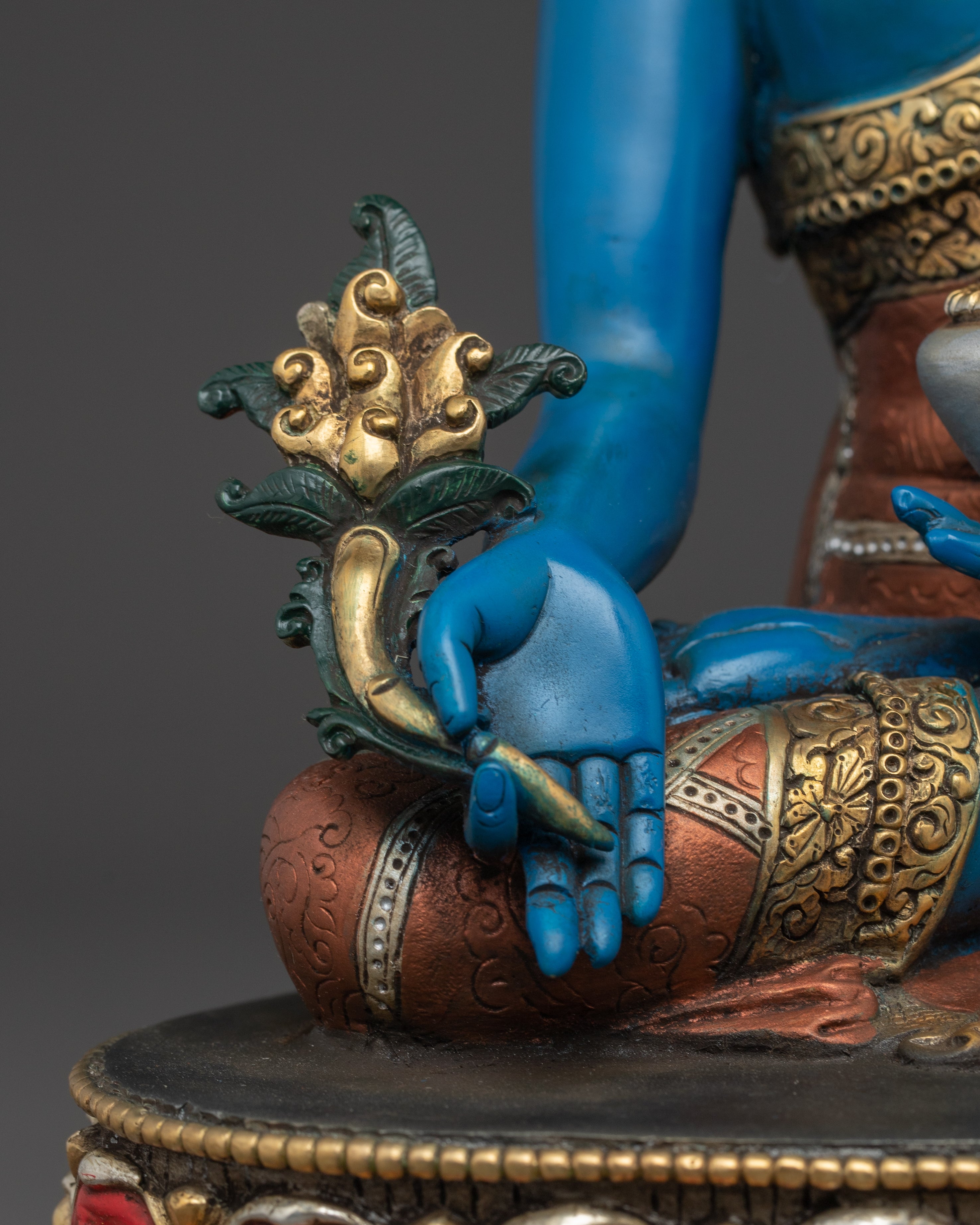 Medicine Buddha Promote Recovery and Longevity Statue | Traditional Himalayan Art