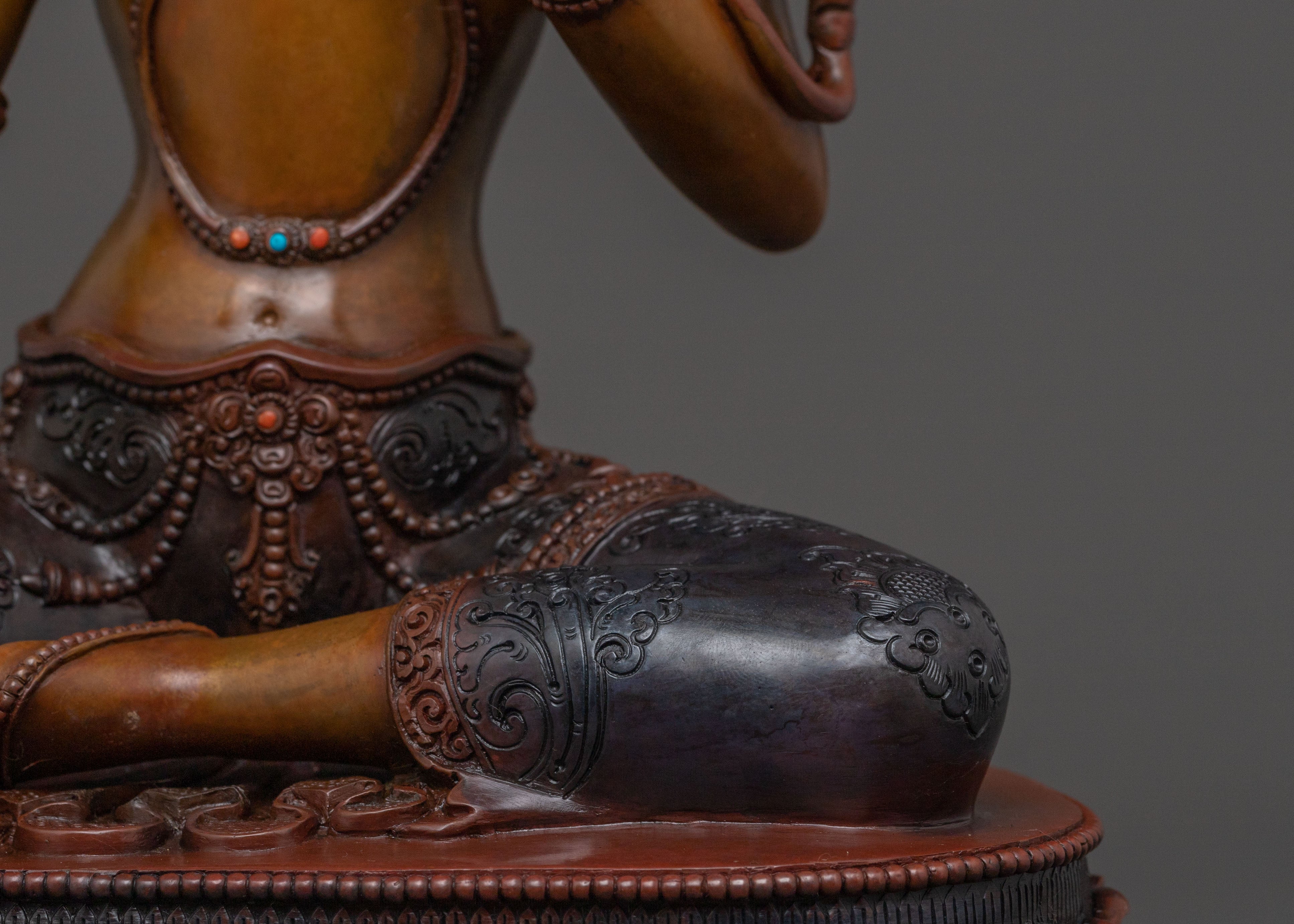 Green Tara Spiritual Figurine | Tibetan Buddhist Deity