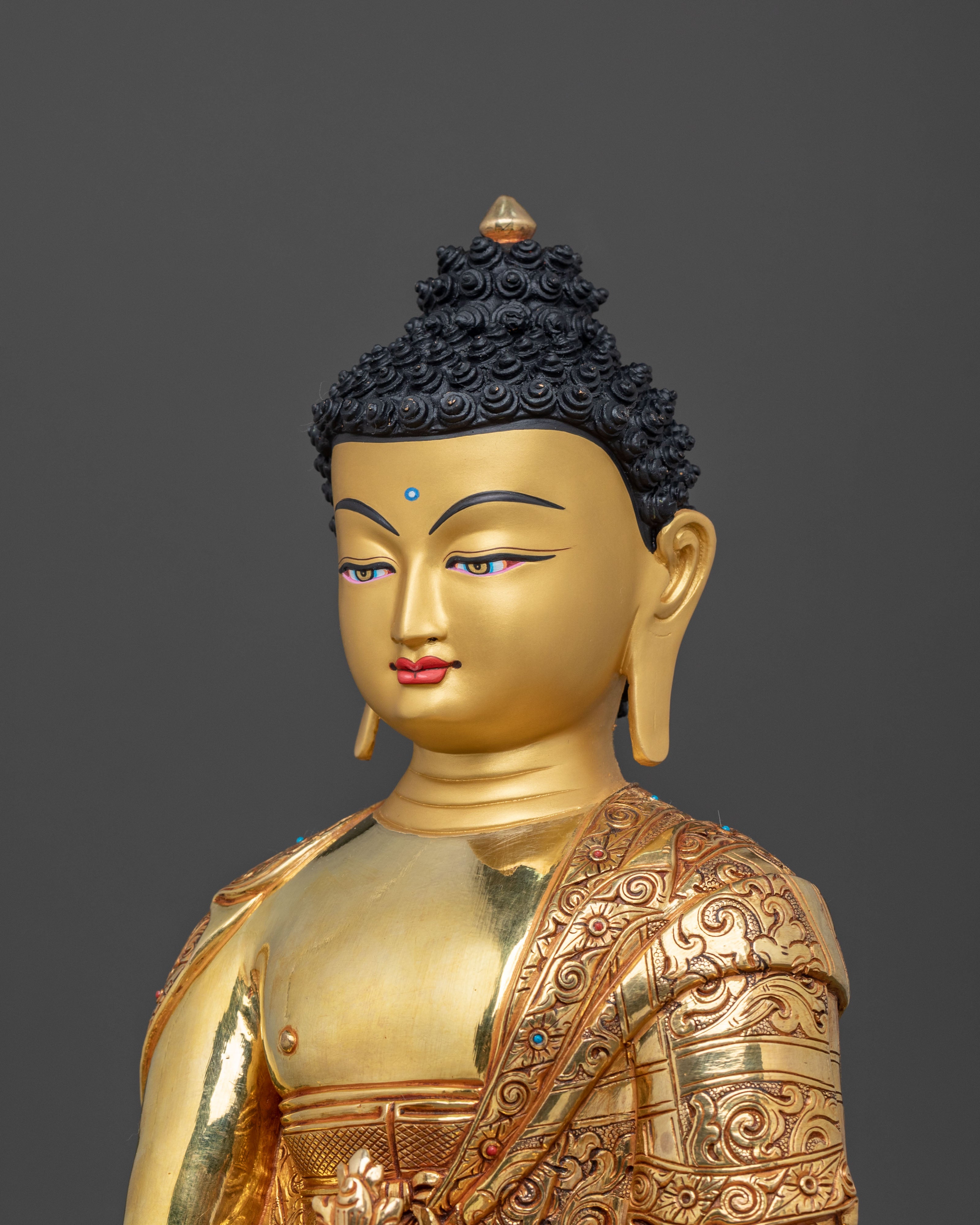 Medicine Buddha Statue | 24K Gold Gilded Healing Figure