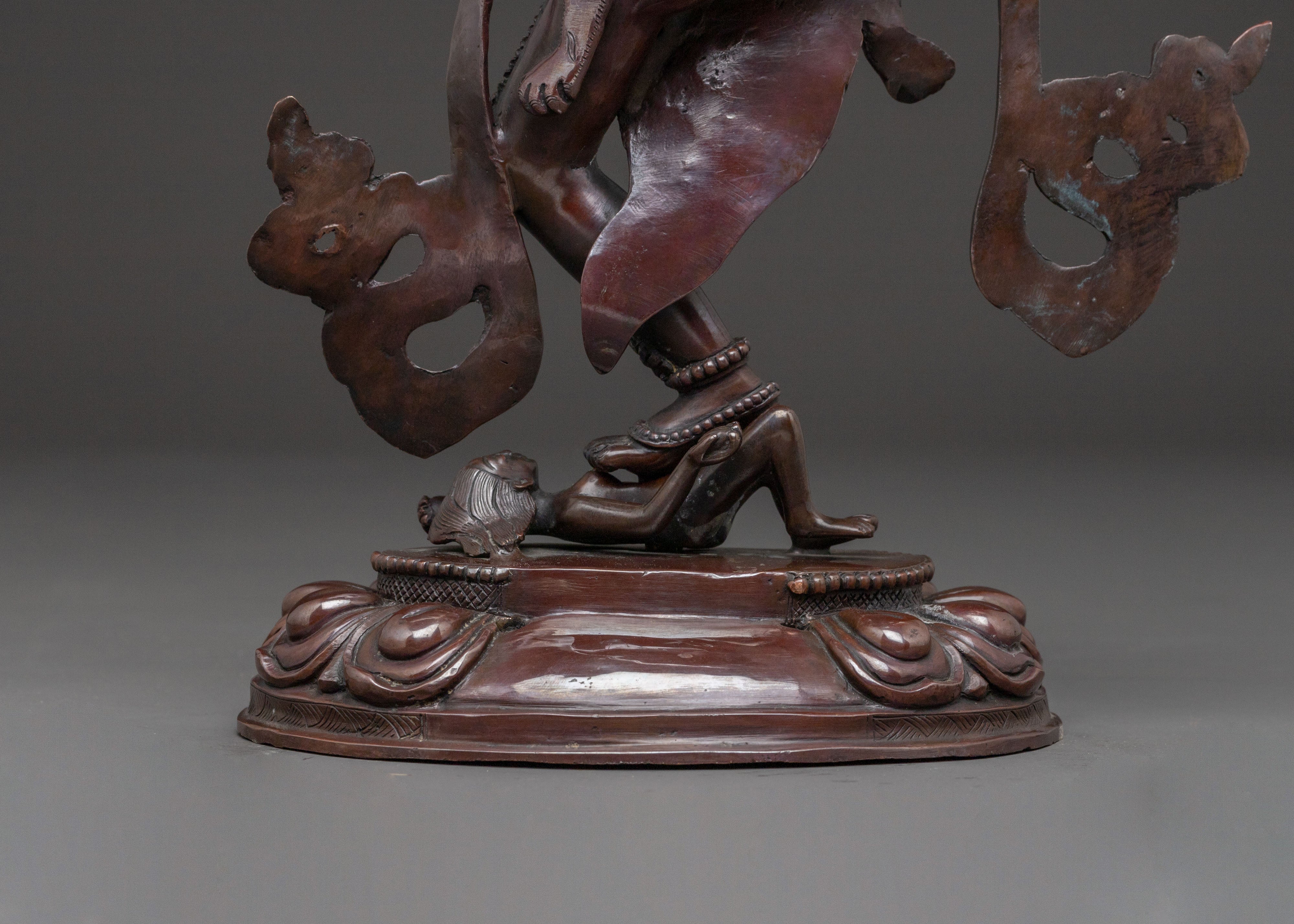 Shima Mukha Copper Statue | Lion Faced Dakini