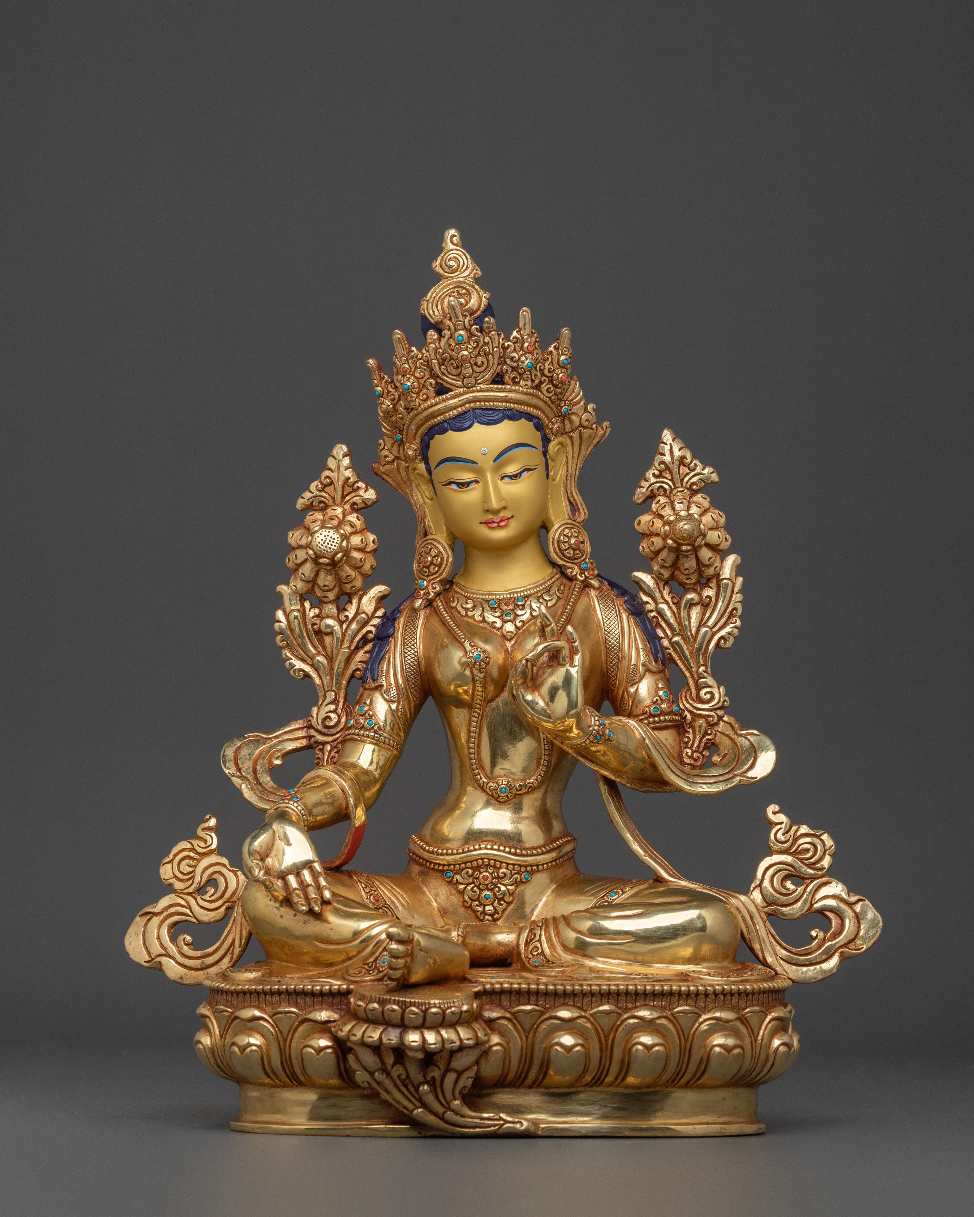 Green Tara Spiritual Decor Statue | Meditation Altar Decor
