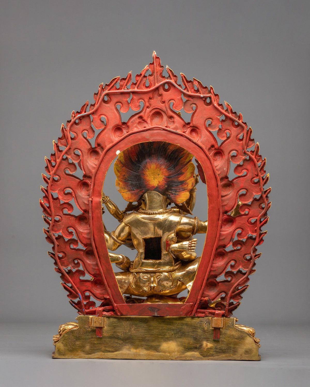 Chaturbhuja Mahakala Copper Sculpture