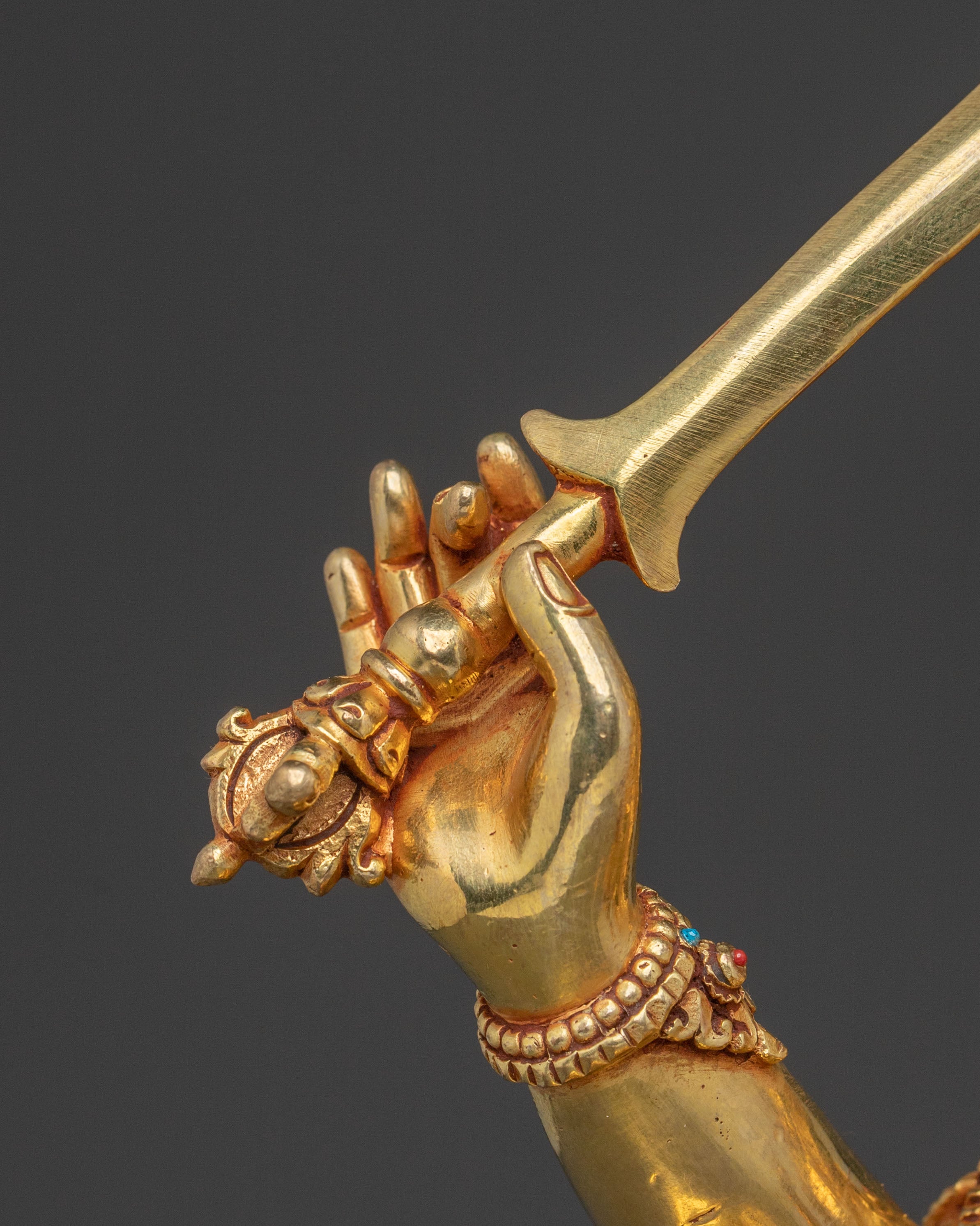Manjushri Statue | 24K Gold Gilded Wisdom Figurine