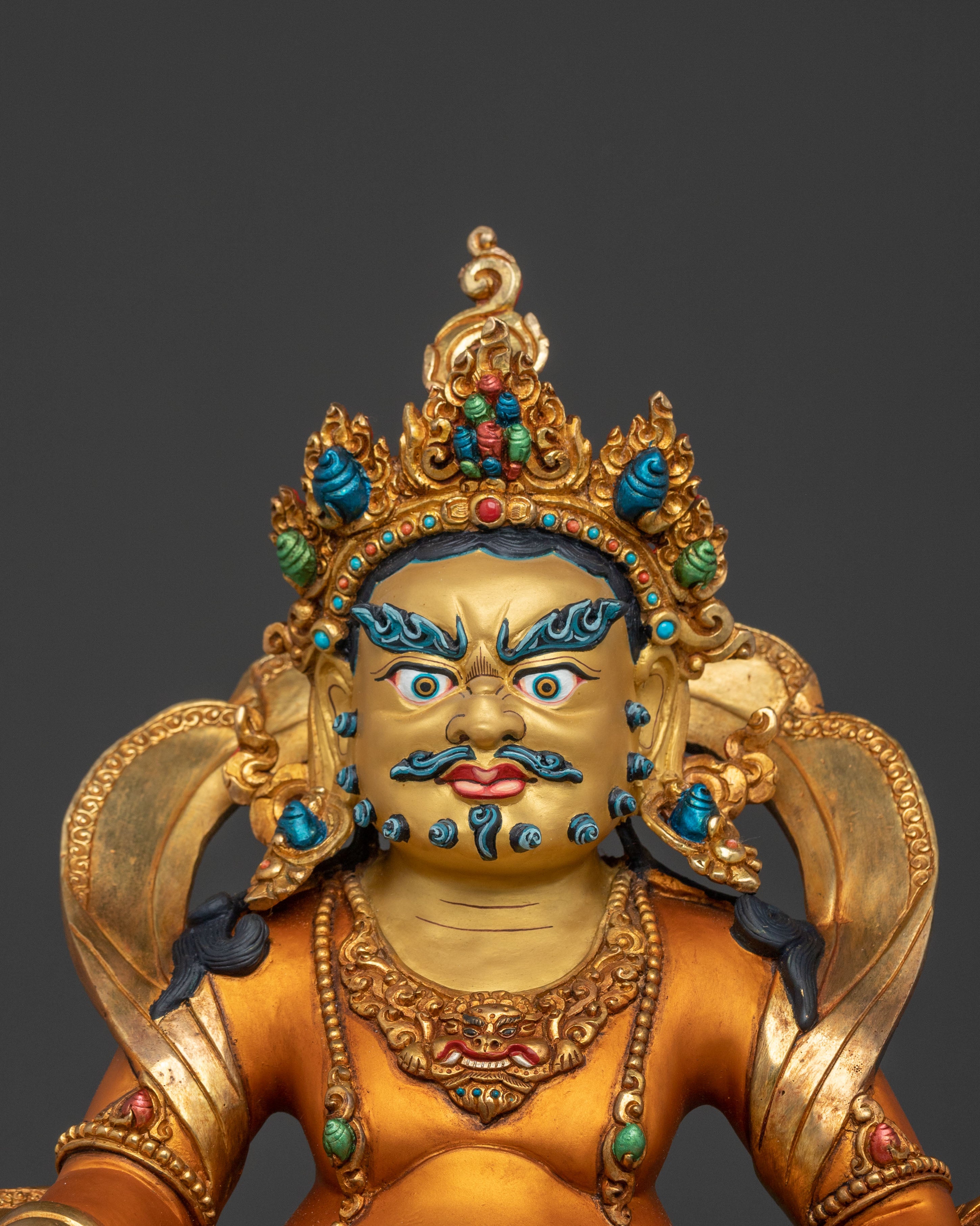 Yellow Dzambhala Sacred Statue | Himalayan Prosperity Art