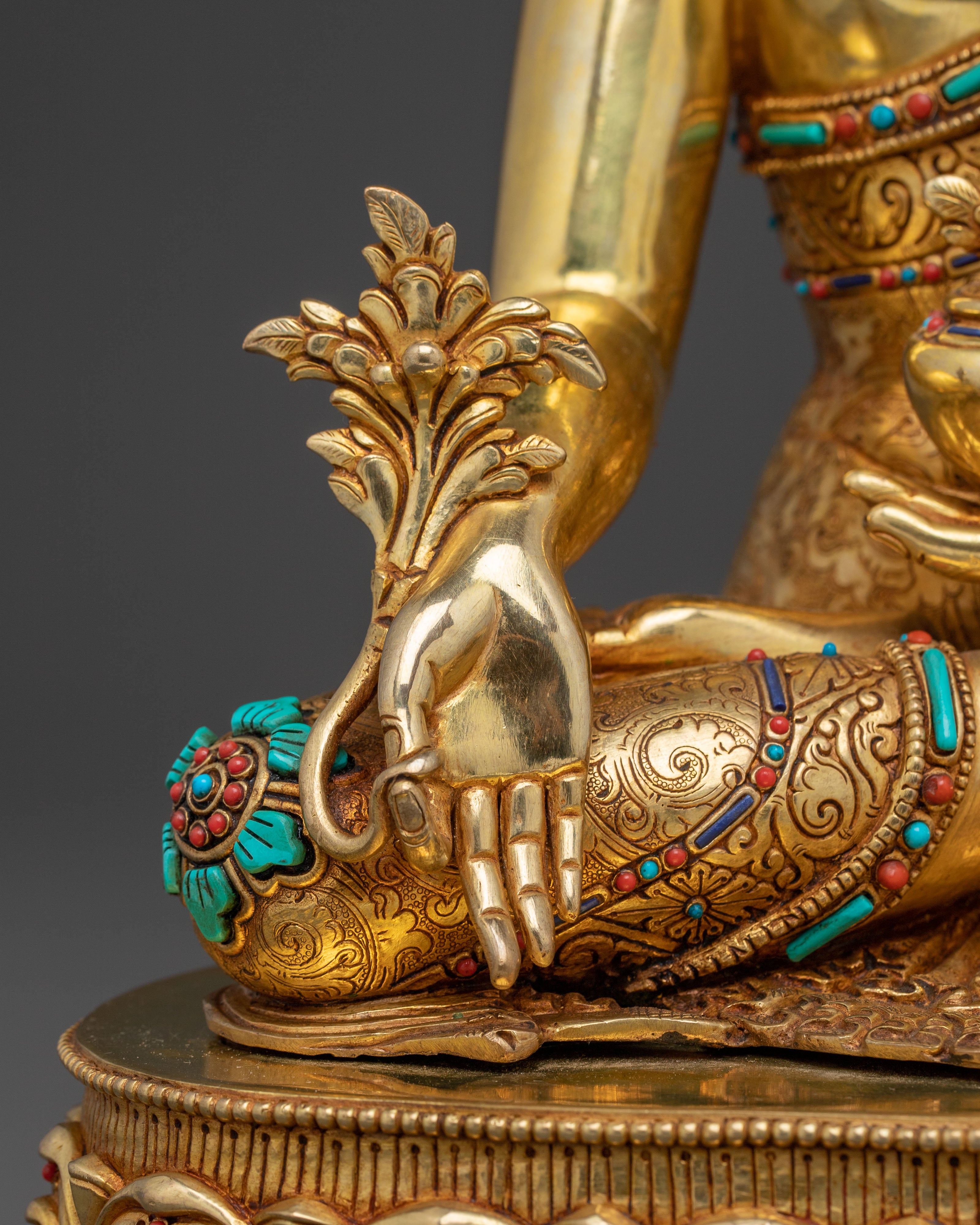 Medicine Buddha (Bhaishajyaguru) Golden Statue