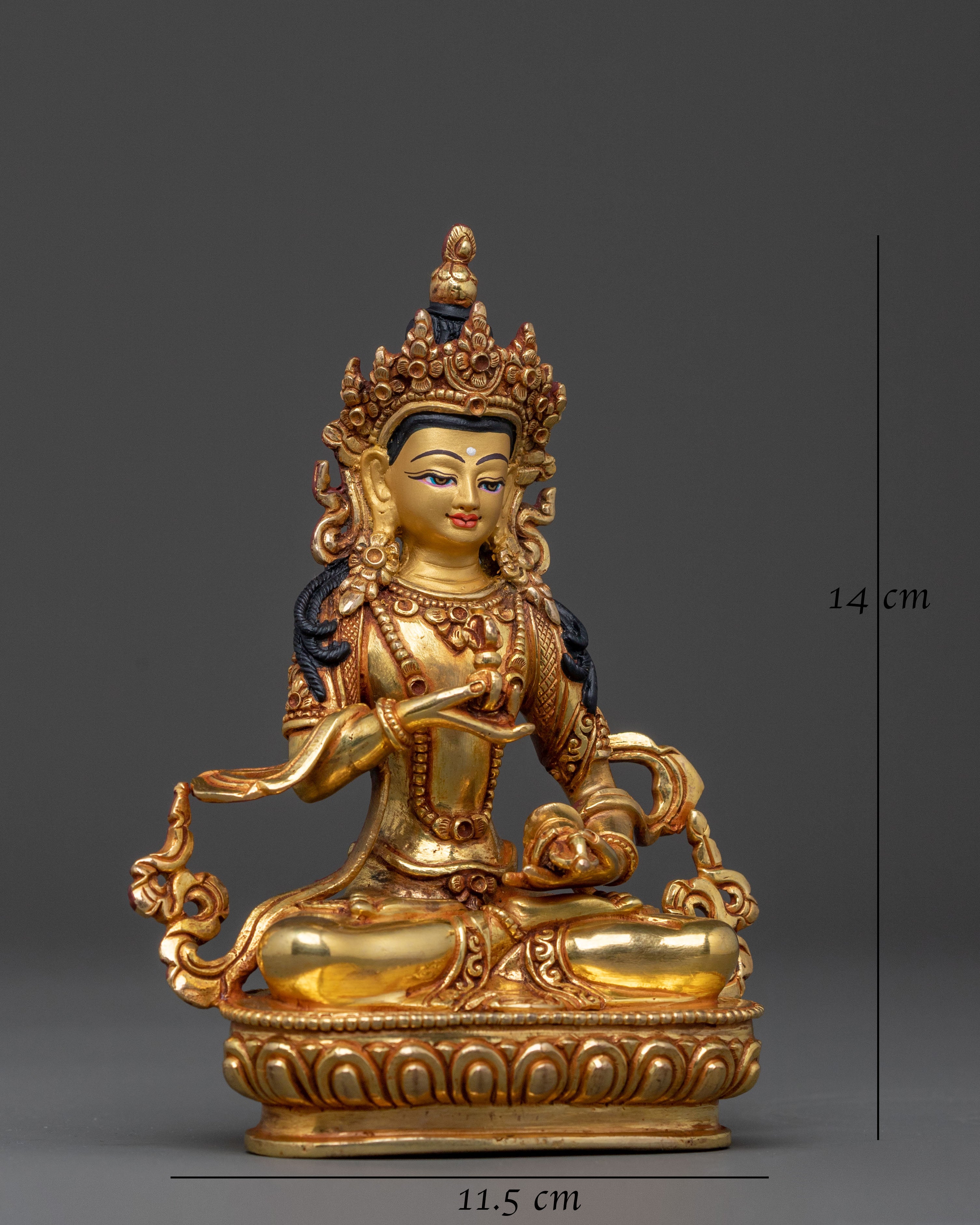 Vajrasattva Golden Statue: White Purity Deity