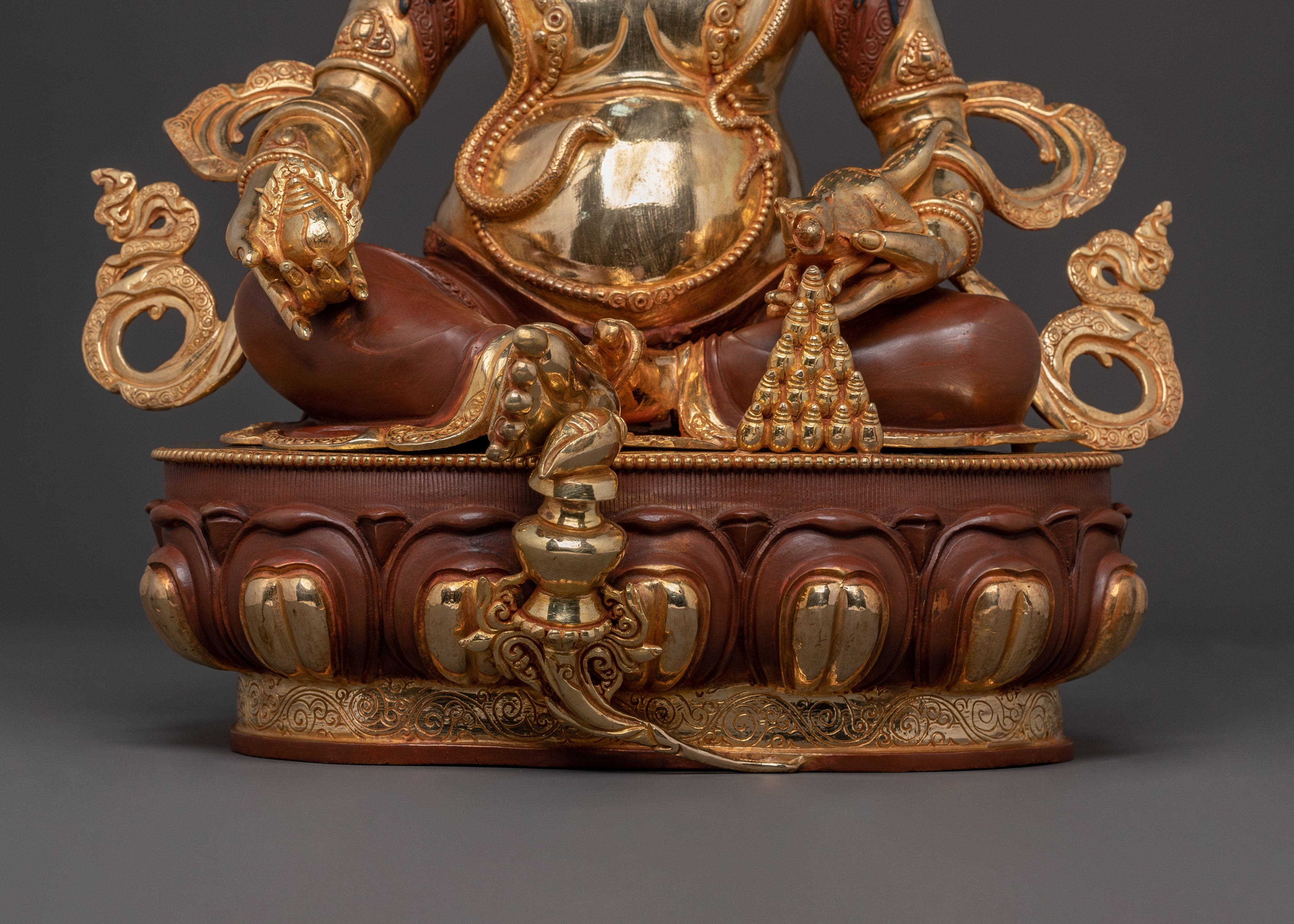 Golden Dzambhala Prosperity Statue | Handcrafted in Nepal