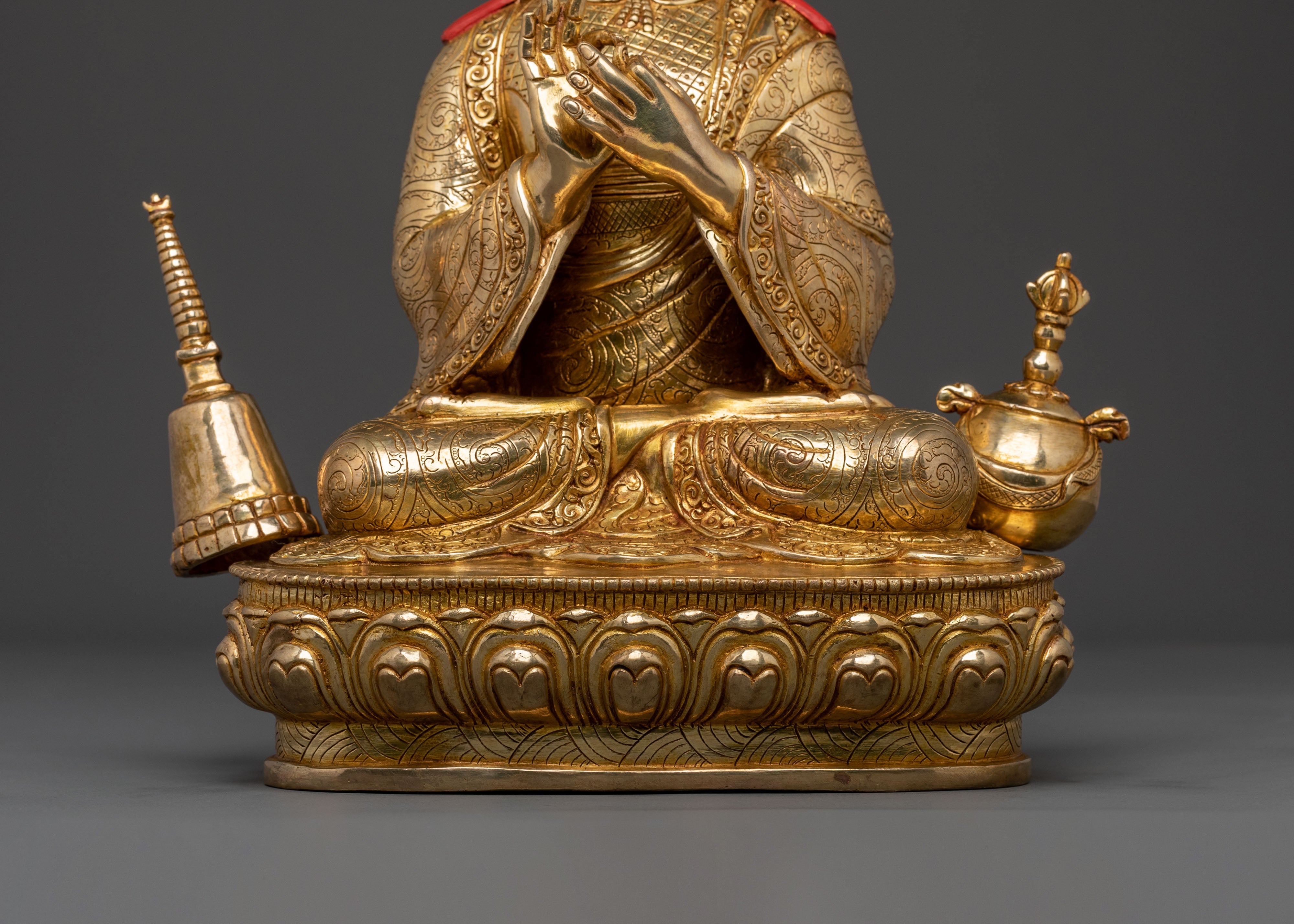 Atisa Statue | Exquisite 24K Gold Gilded Masterpiece