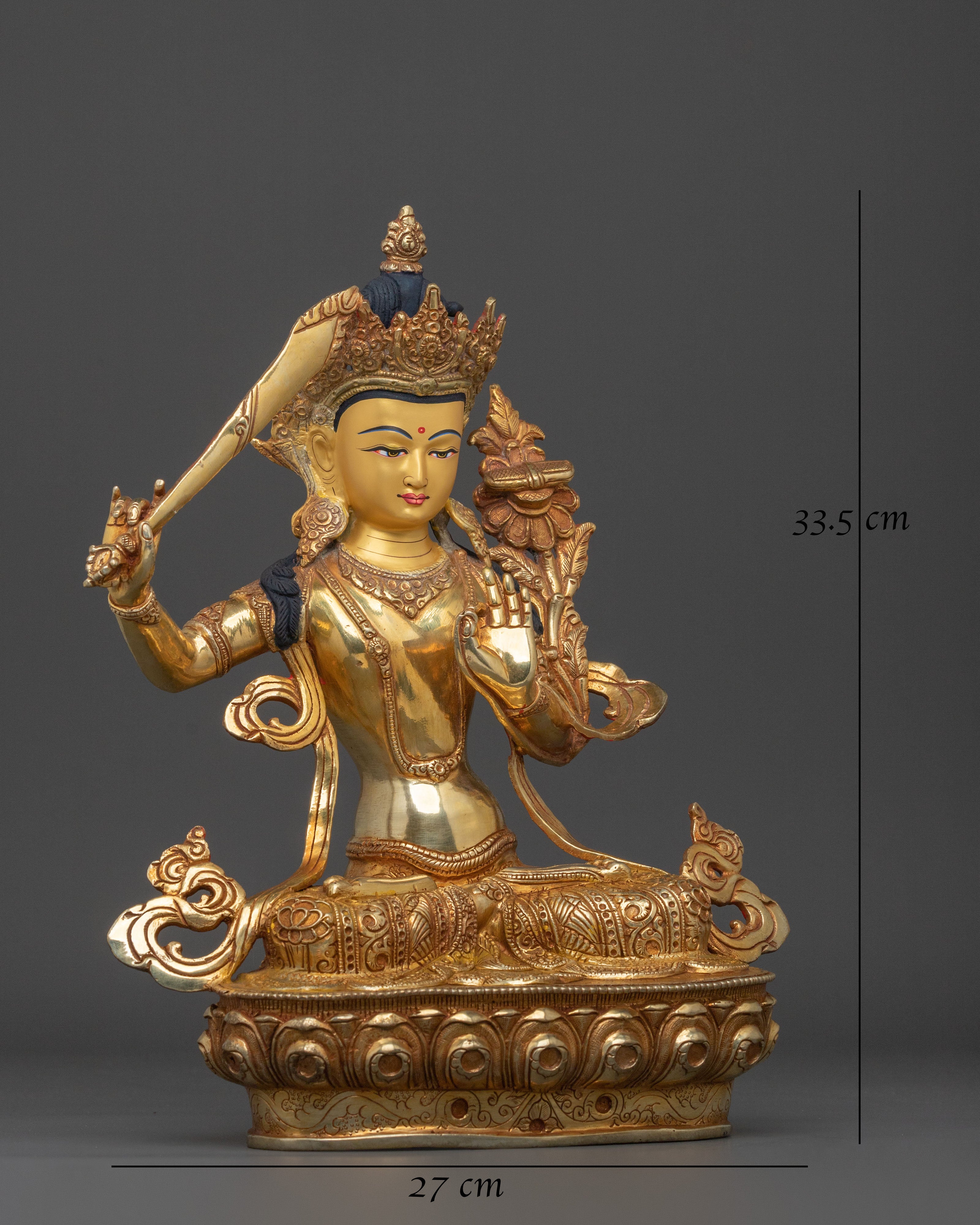 Handcrafted Manjushri Spiritual Statue | Radiant Wisdom
