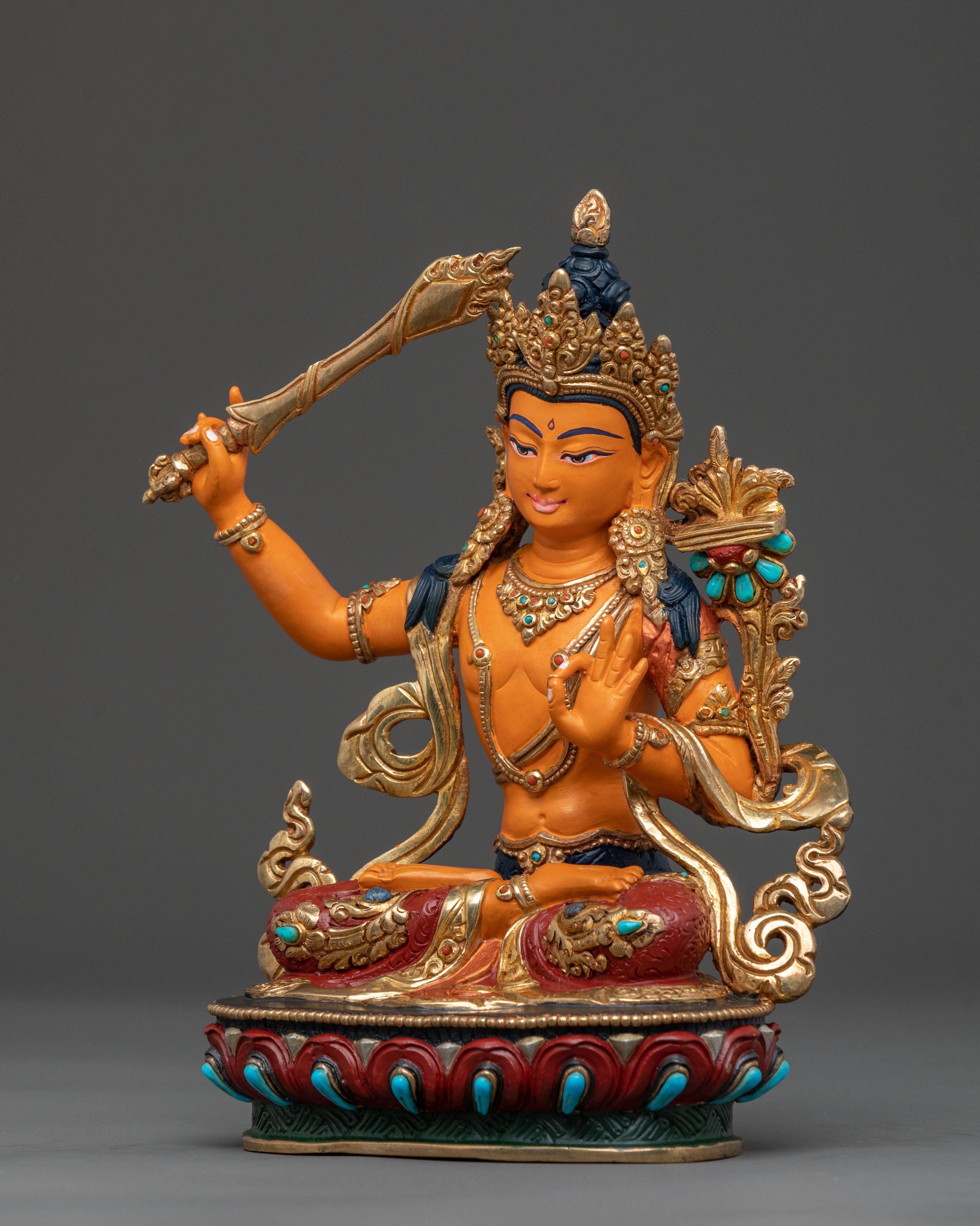 Manjushri Handcrafted Statue | Spiritual Figurine