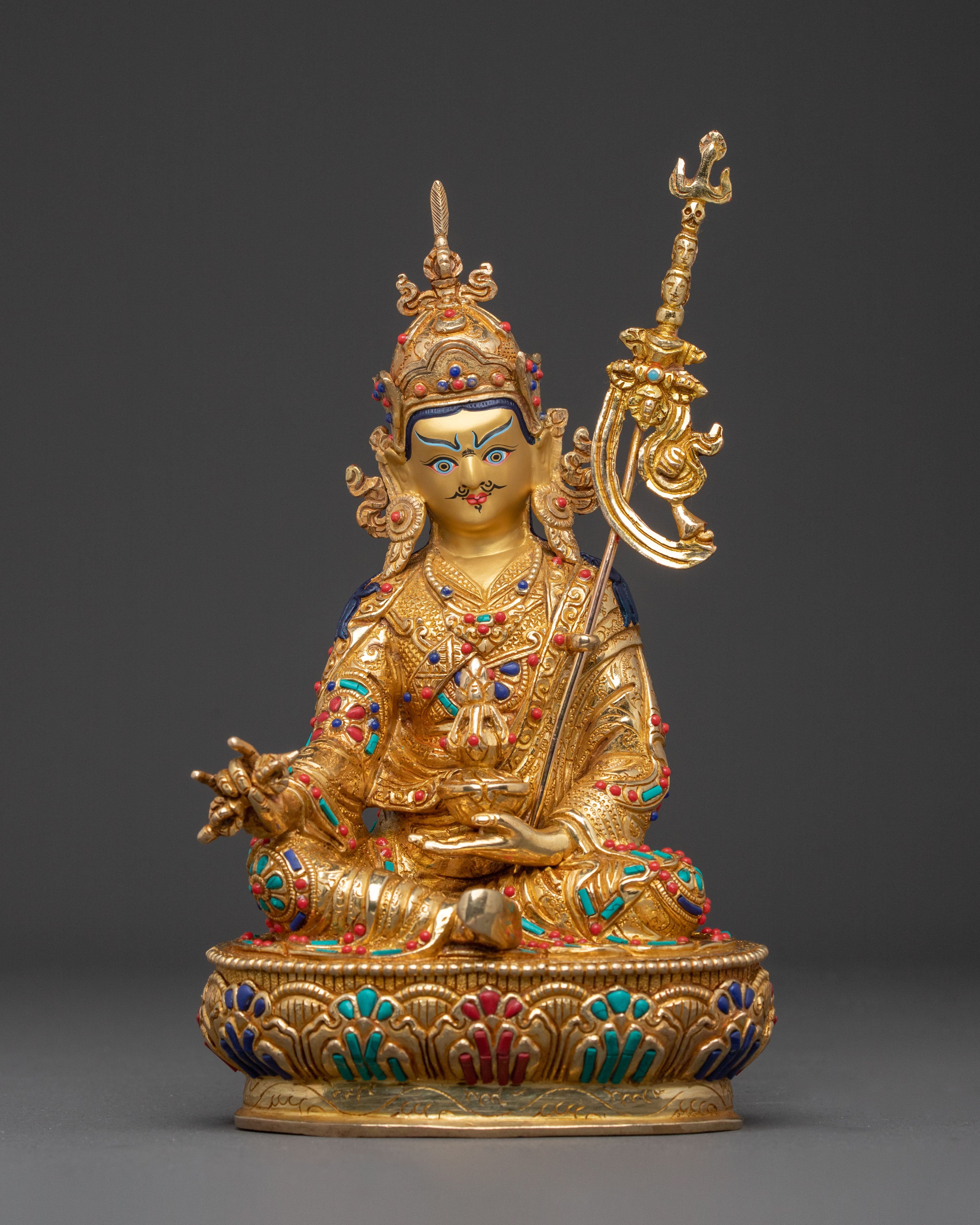 Guru Rinpoche Copper Sculpture | Symbol of Wisdom & Protection