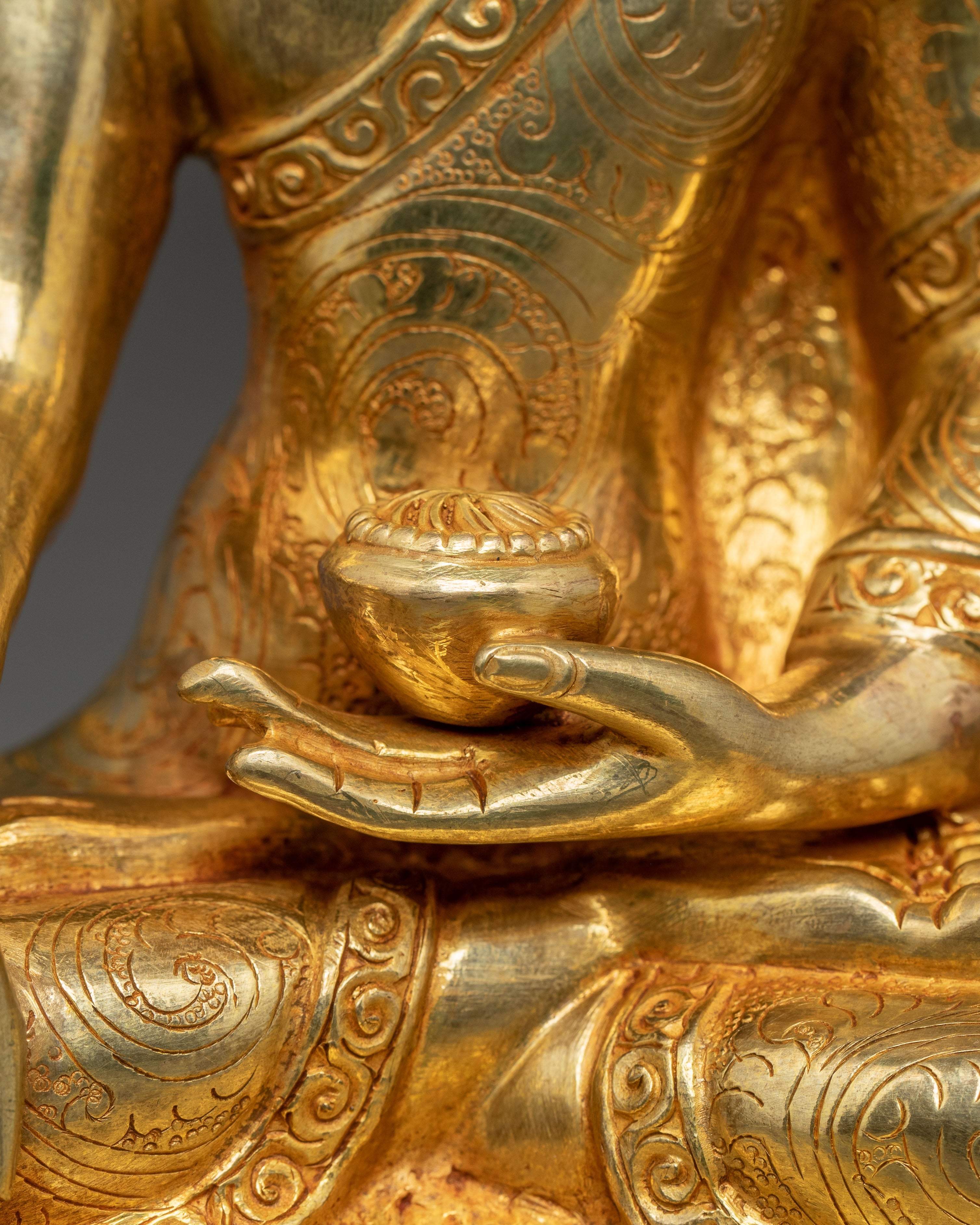 Handmade Sacred Gautama Buddha Copper Statue | Buddhist Decor Figurine