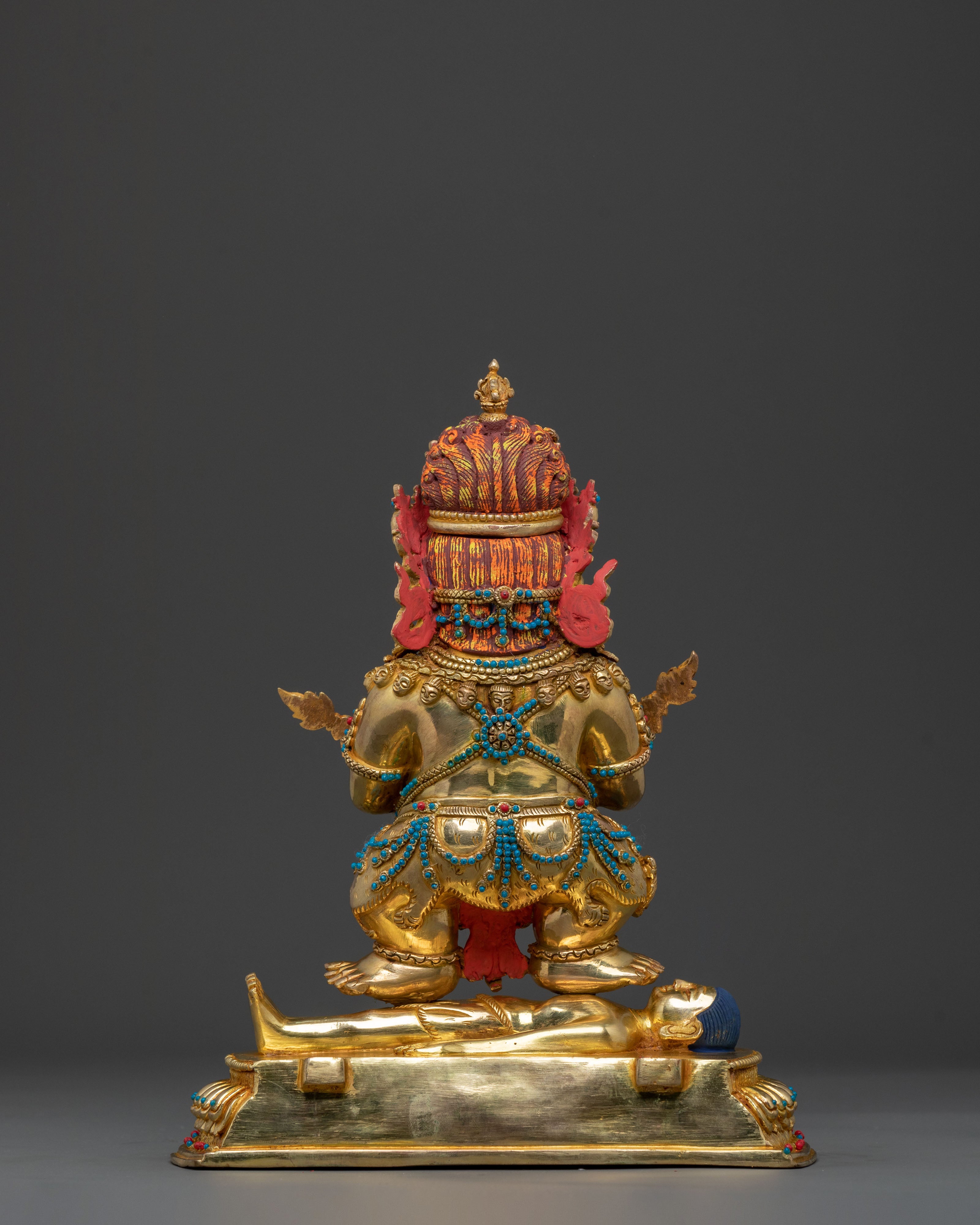 Buddhist Shakya Mahakala Statue | 24K Gold Gilded
