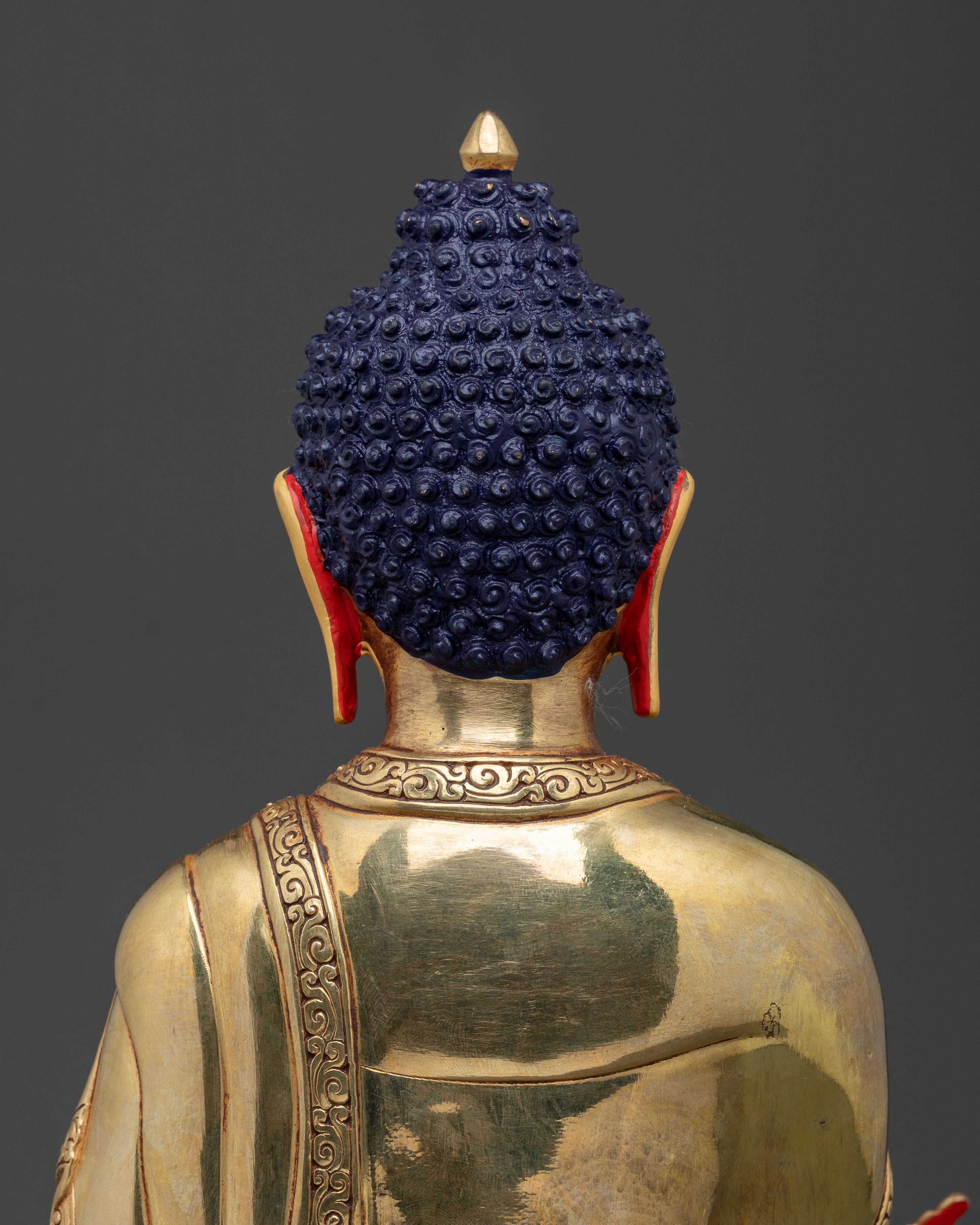 Medicine Buddha Serenity Sculpture | 24K Gold Gilded
