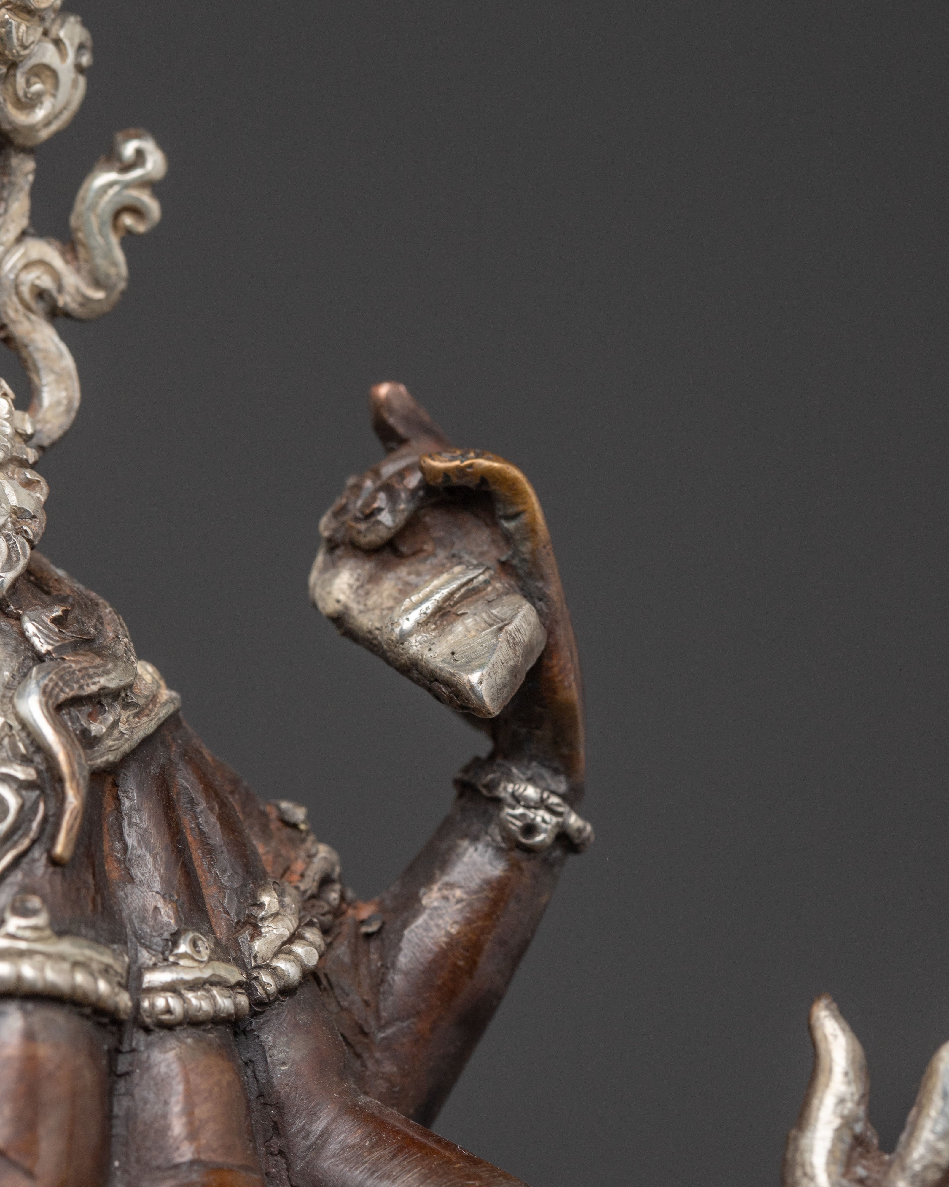 Traditional Oxidized Copper Body Statue of Lokeshwor | Lord of Compassion