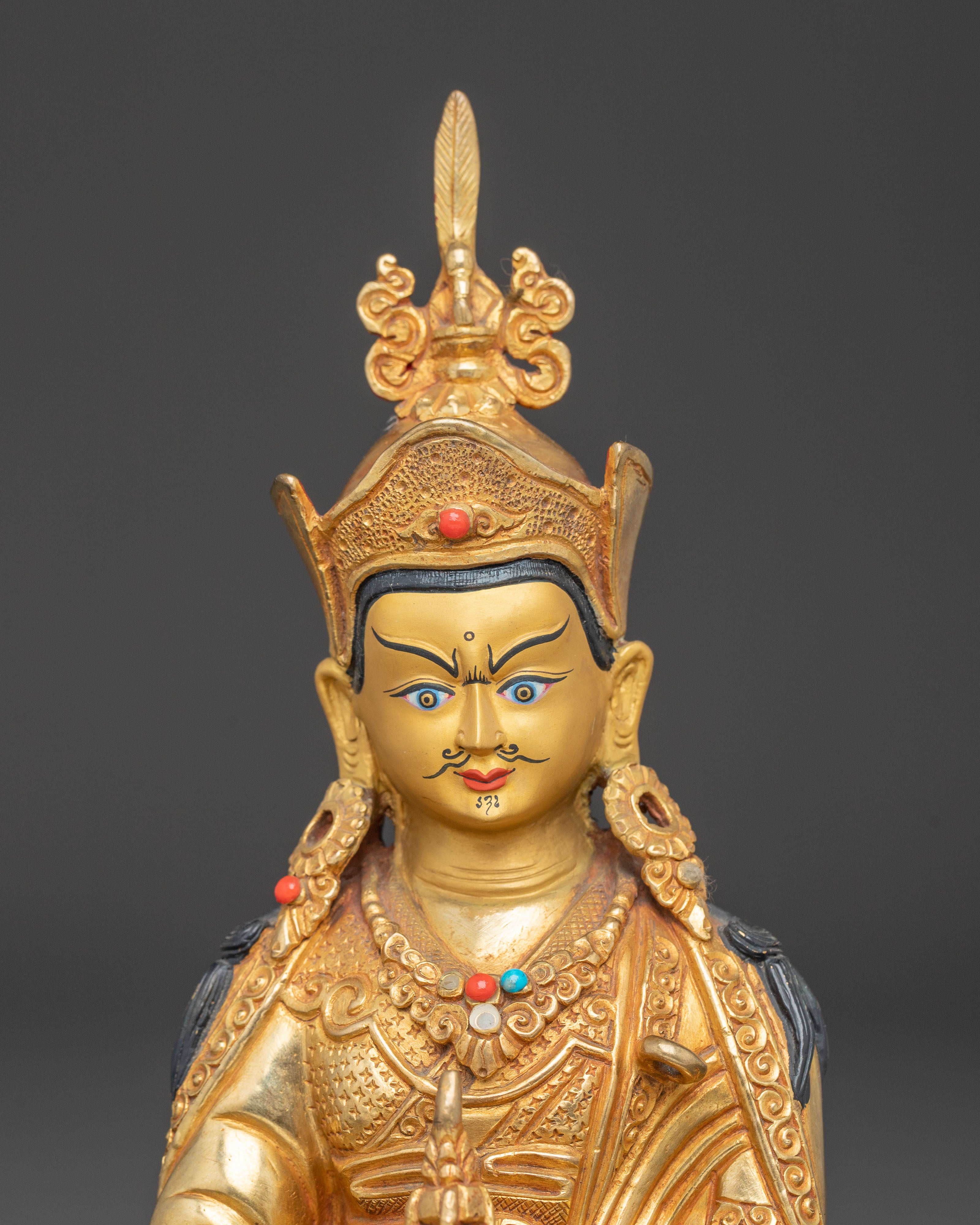 Golden Statue of Master Padmasambhava | Home Decor