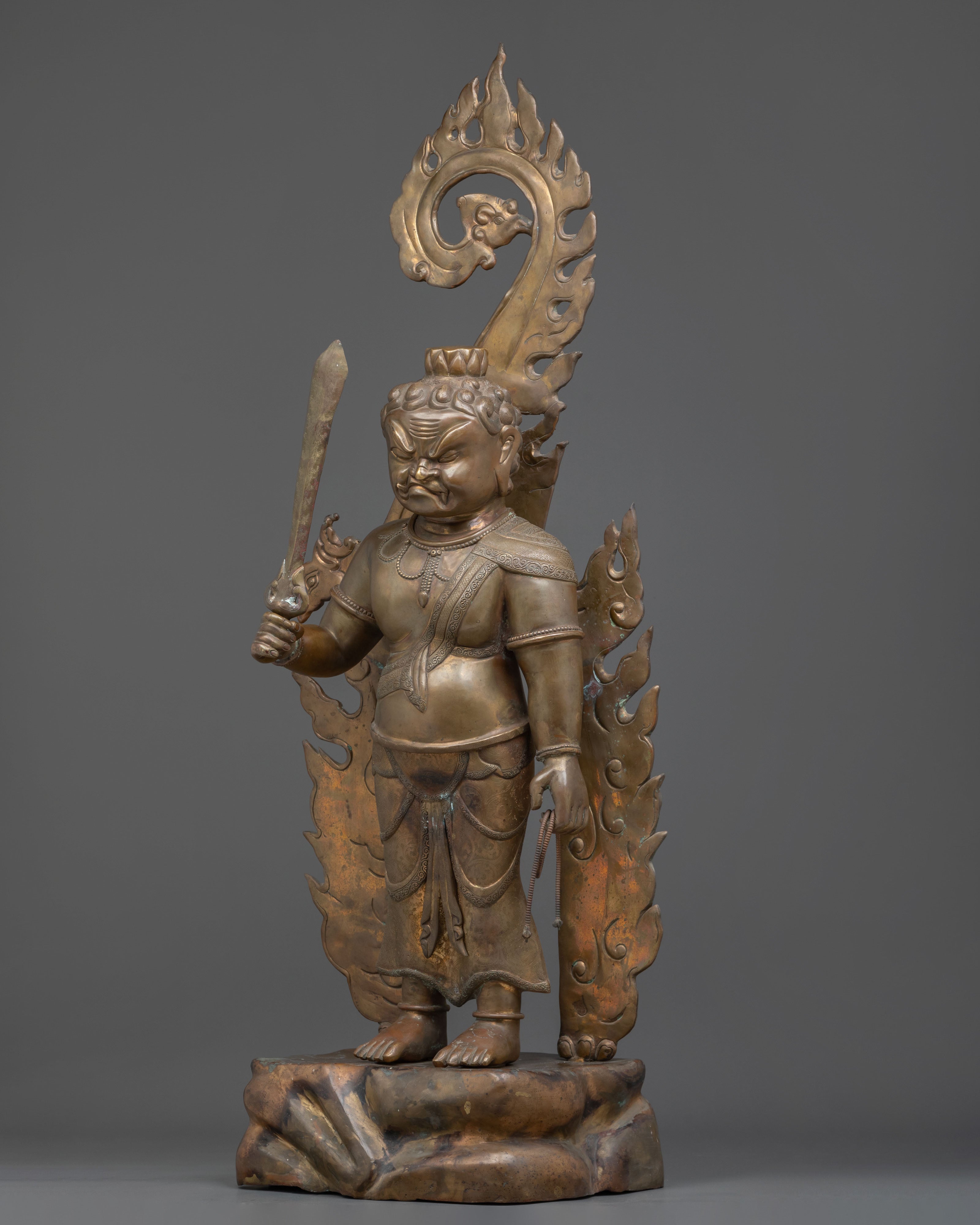 Yamraj Oxidized Copper Statue | Dharma Protector