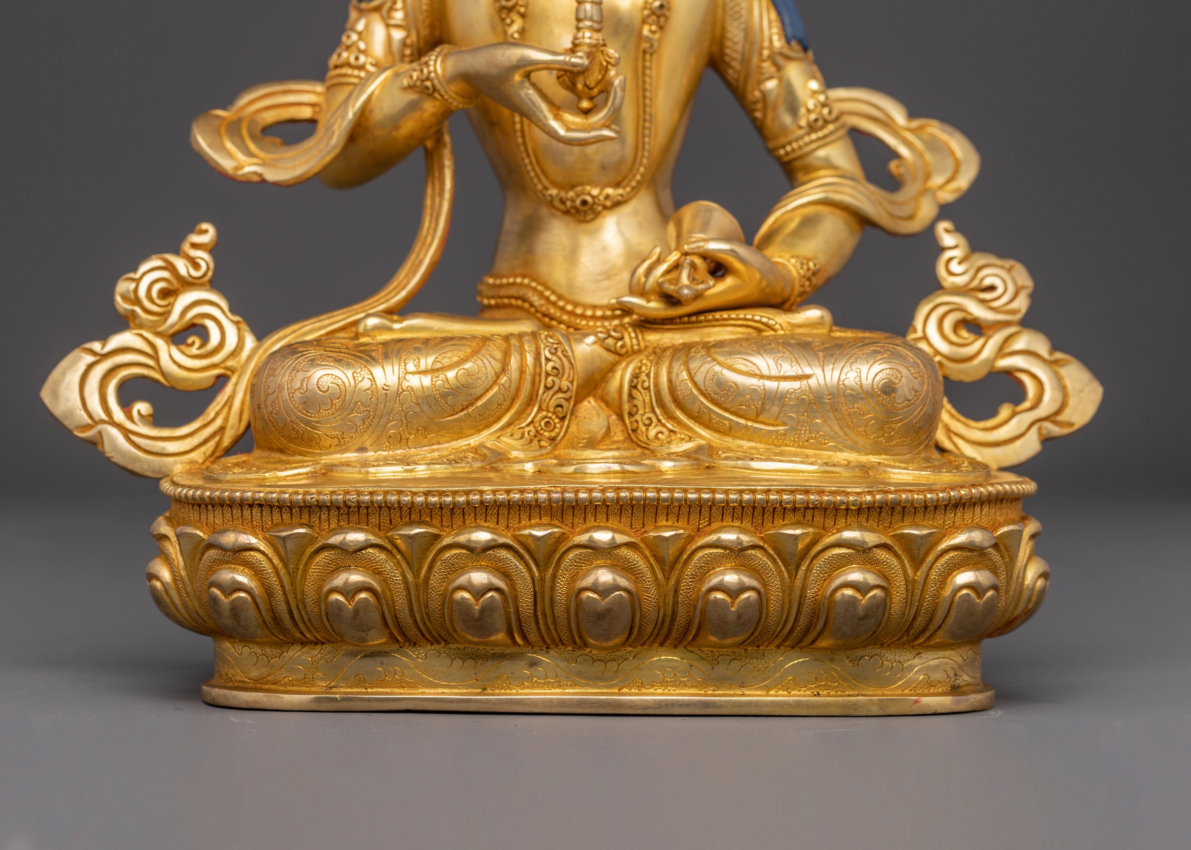 Sacred Golden Vajrasattva Handmade Statue | Tantric Purification Deity
