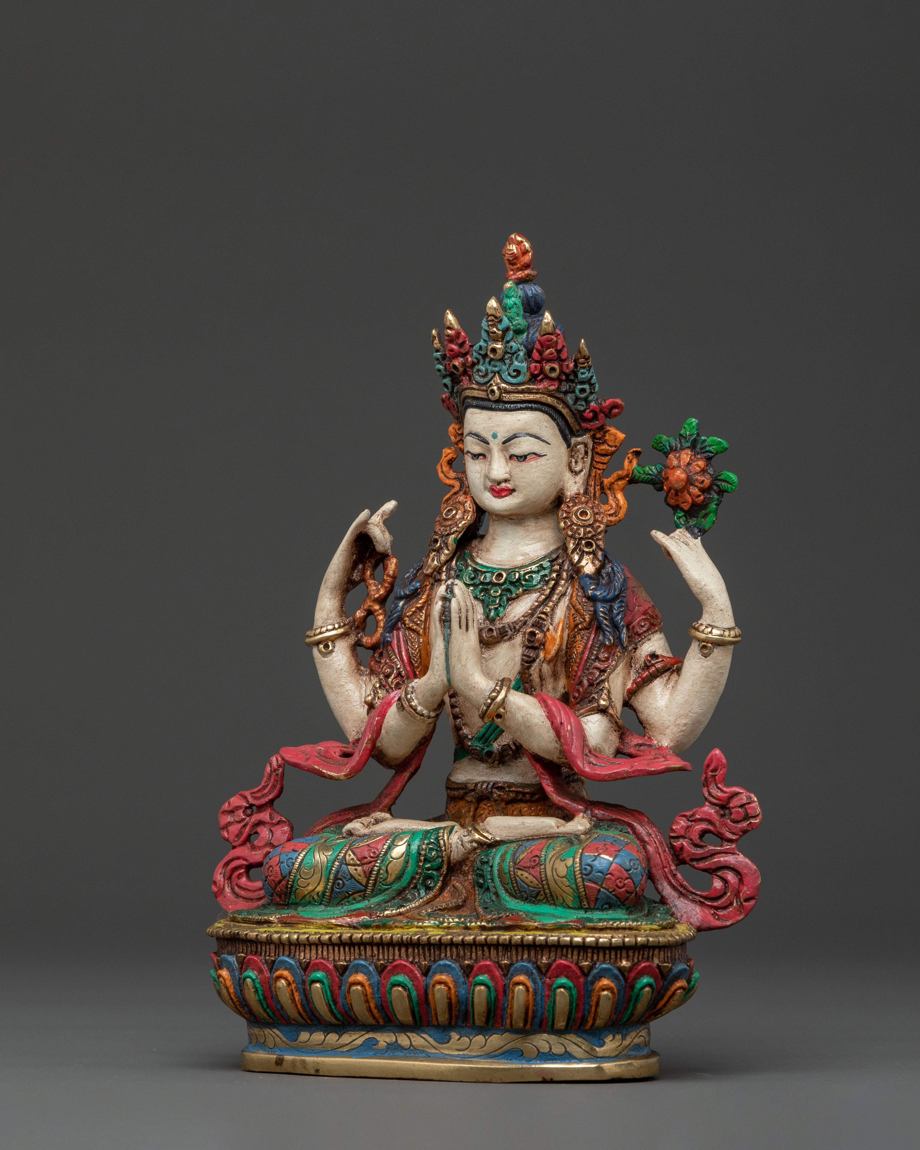 Enlightened Compassion Chenrezig Statue | Buddhist Decor