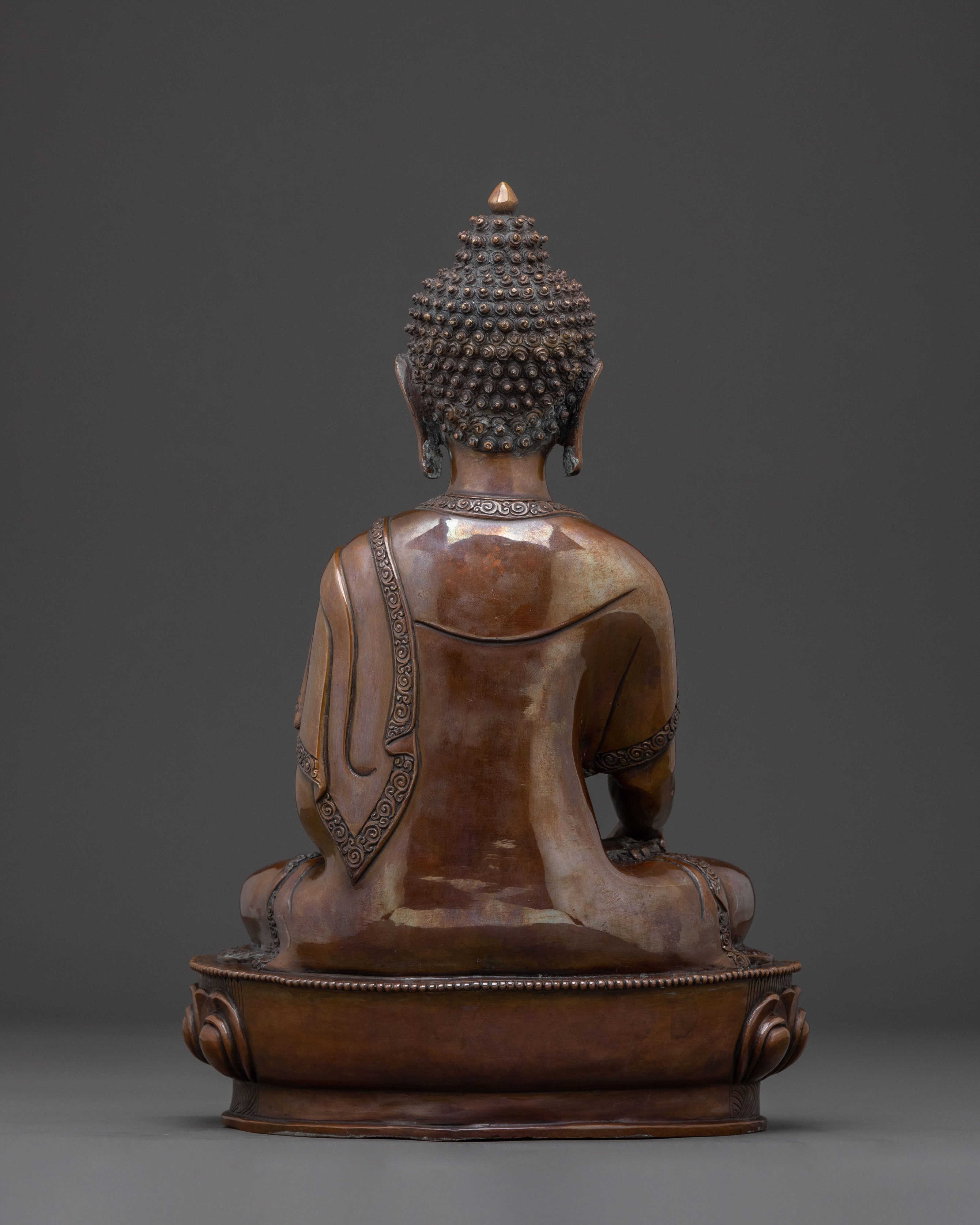 Handcrafted 3 Buddha Statue Set | Oxidized Copper