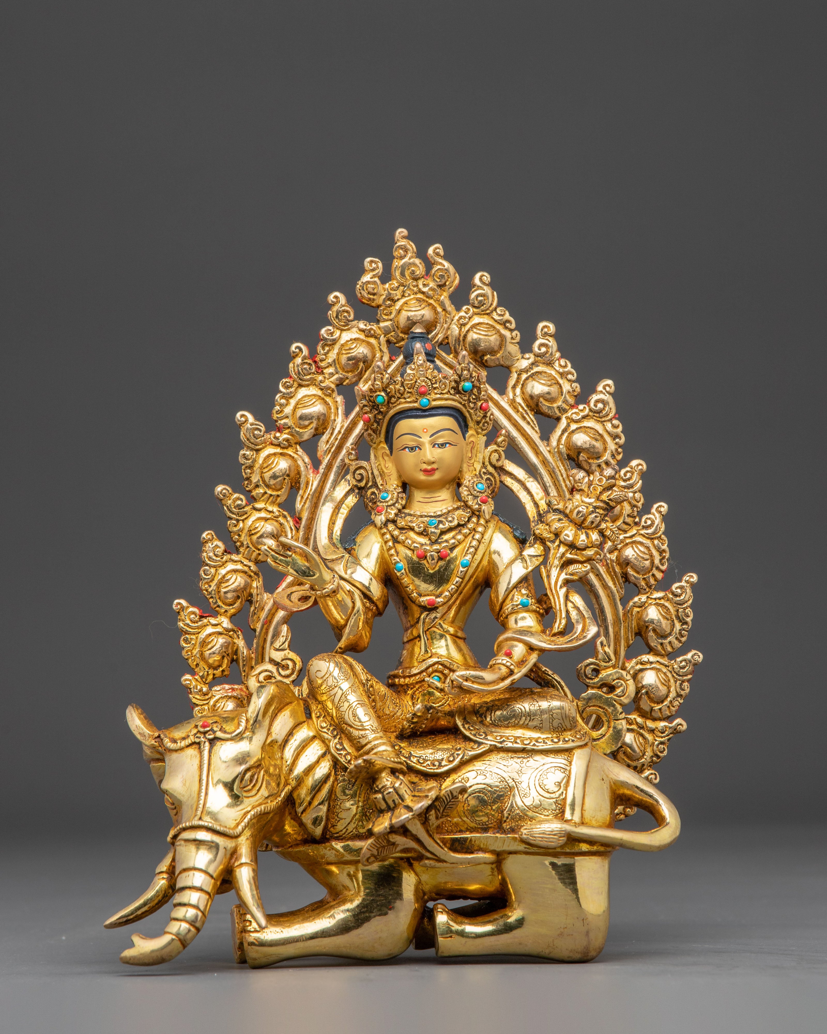 Golden Statue of Samanthabhadra | Dharma Protector