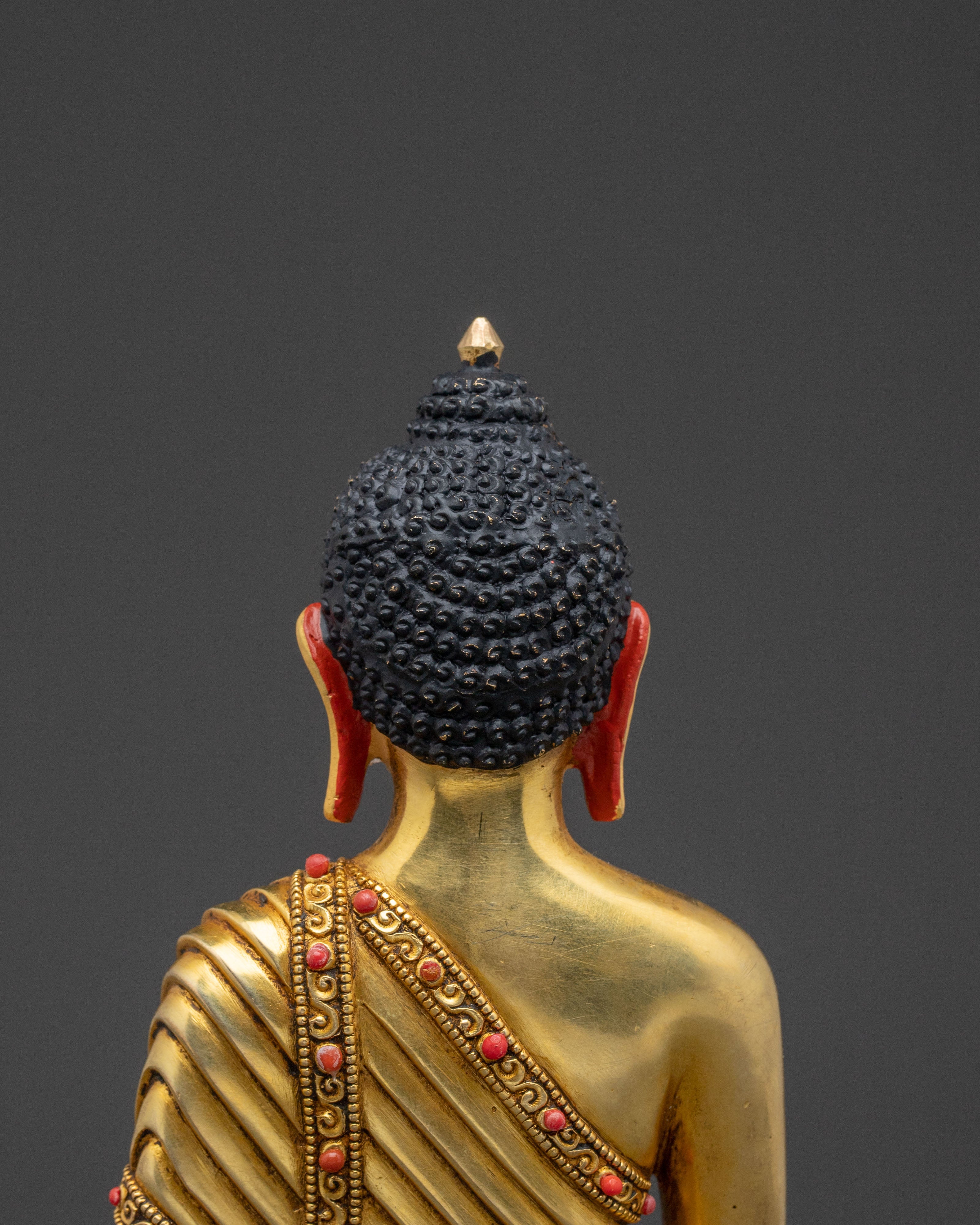 A 24K Gold Gilded Statue of Three Buddha Set: Sacred Harmony