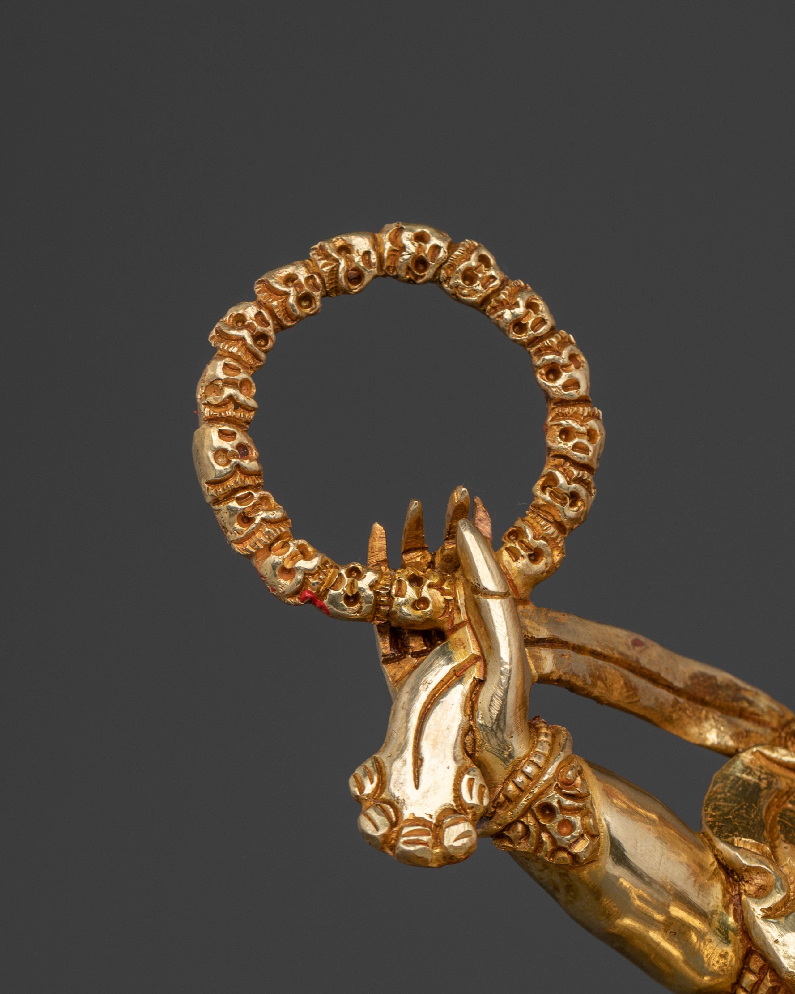 Six-Armed Mahakala 24K Gold Gilded Statue