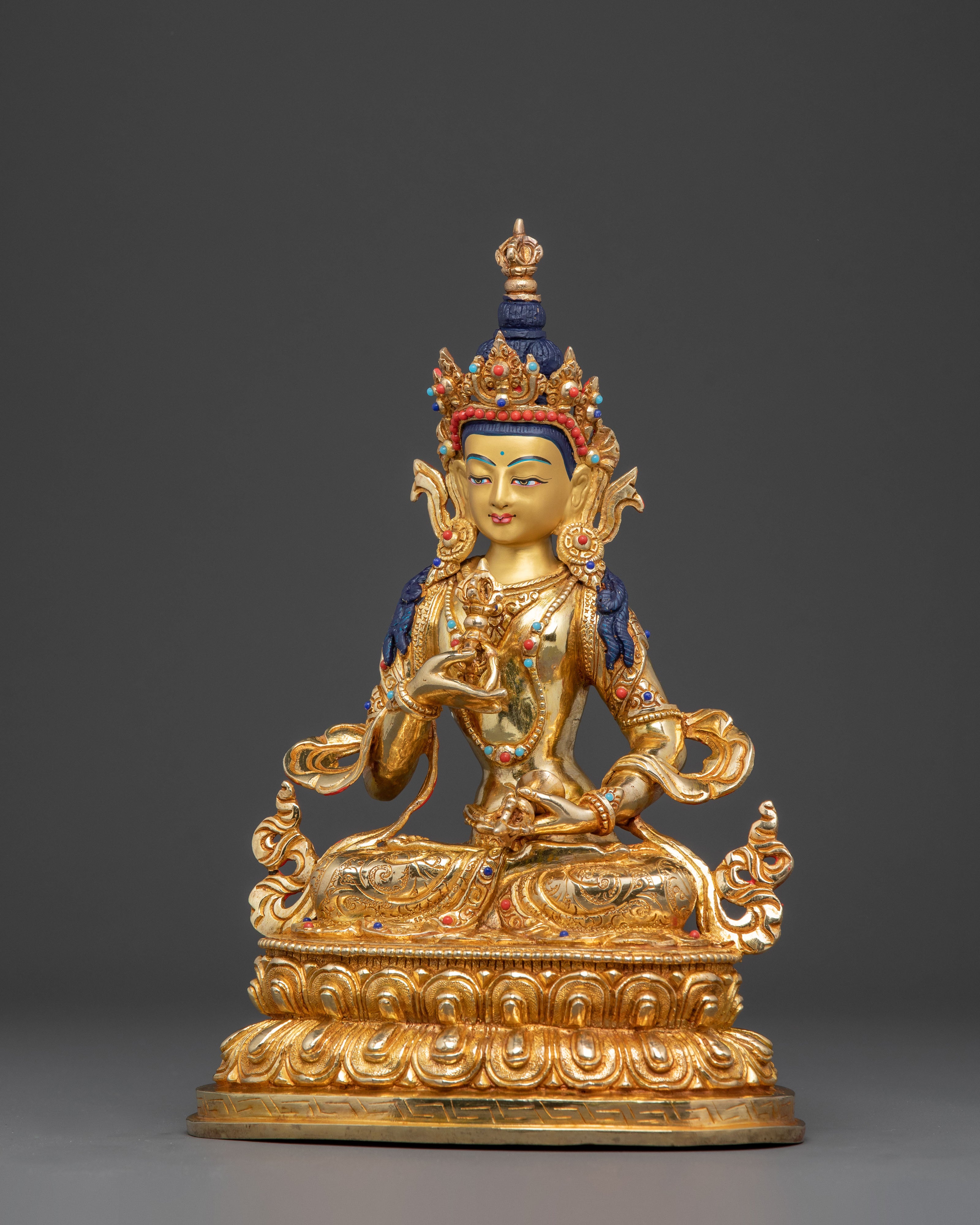 The Divine Vajrasattva Statue: Handcrafted Copper & Gold