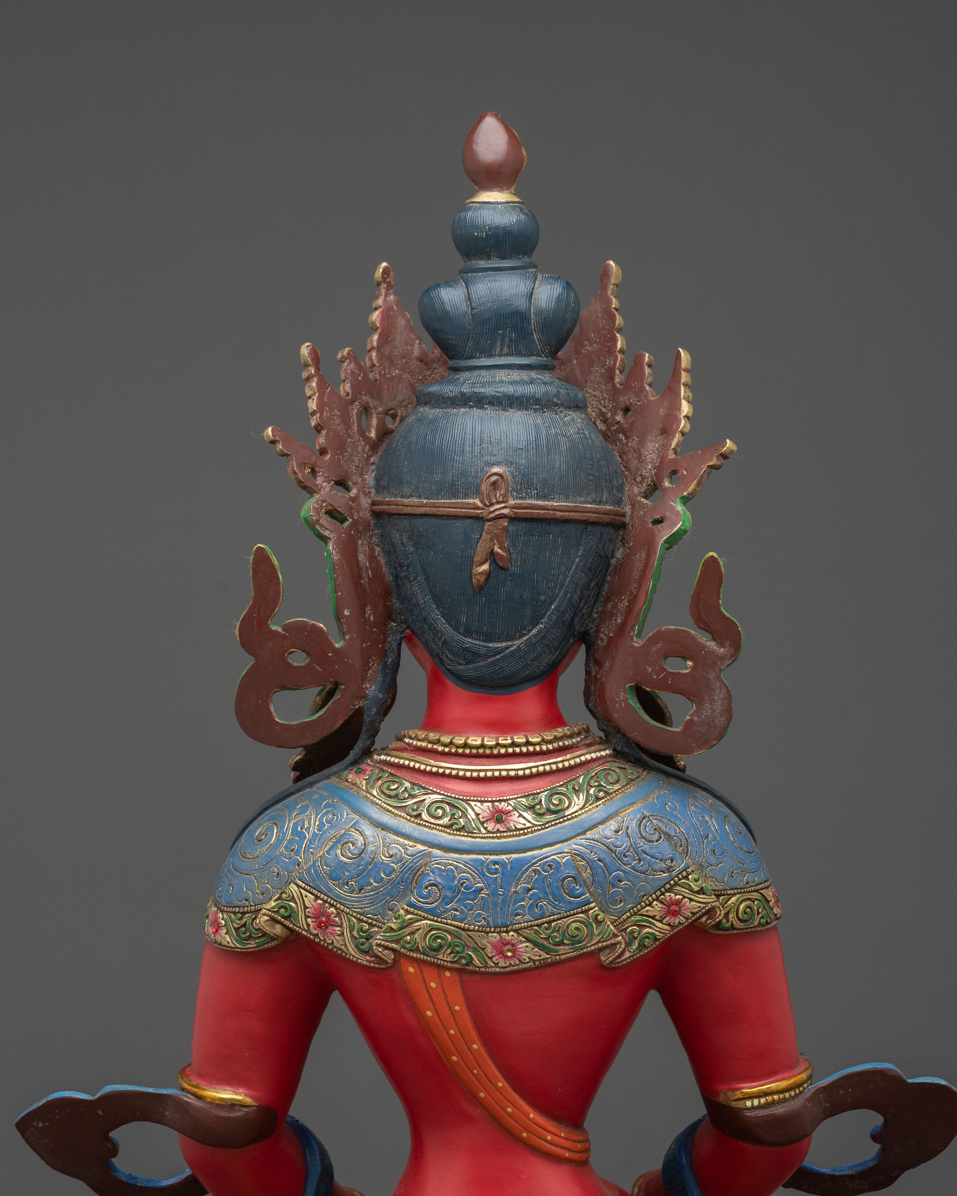 Amitayus Long Life Buddha Handmade Statue | Handmade Spiritual Sculpture