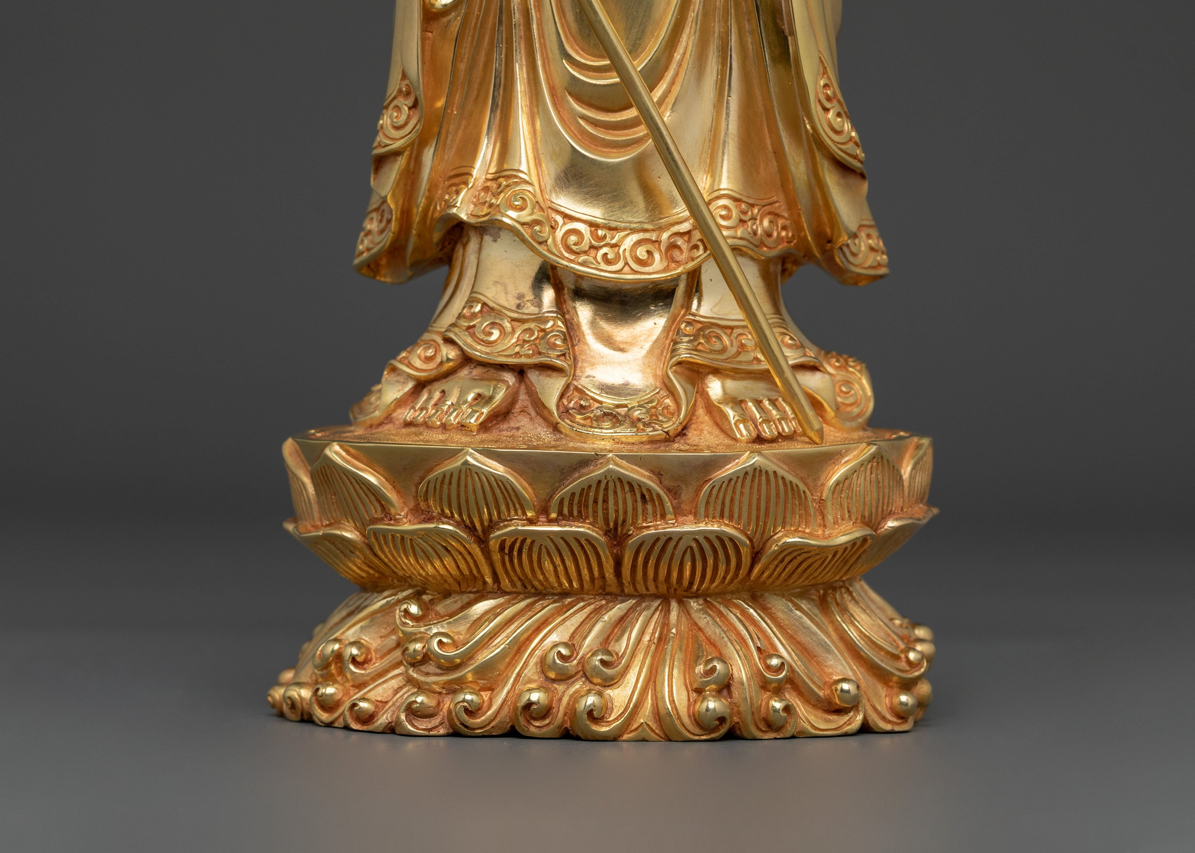 Standing Kshitigarbha Sacred Statue | Home Decor