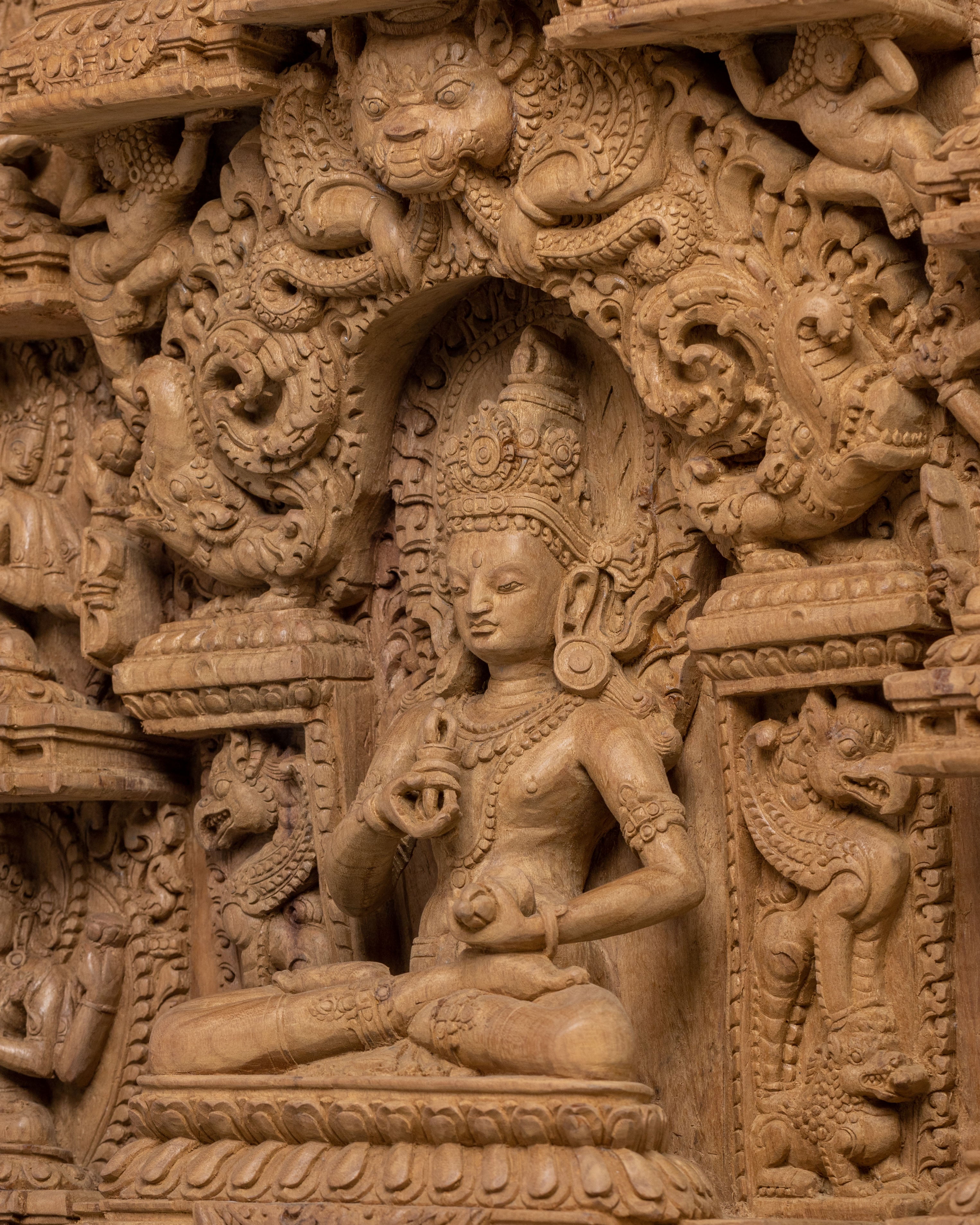Vajrasattva Purification Wooden Sculpture | Home Decor
