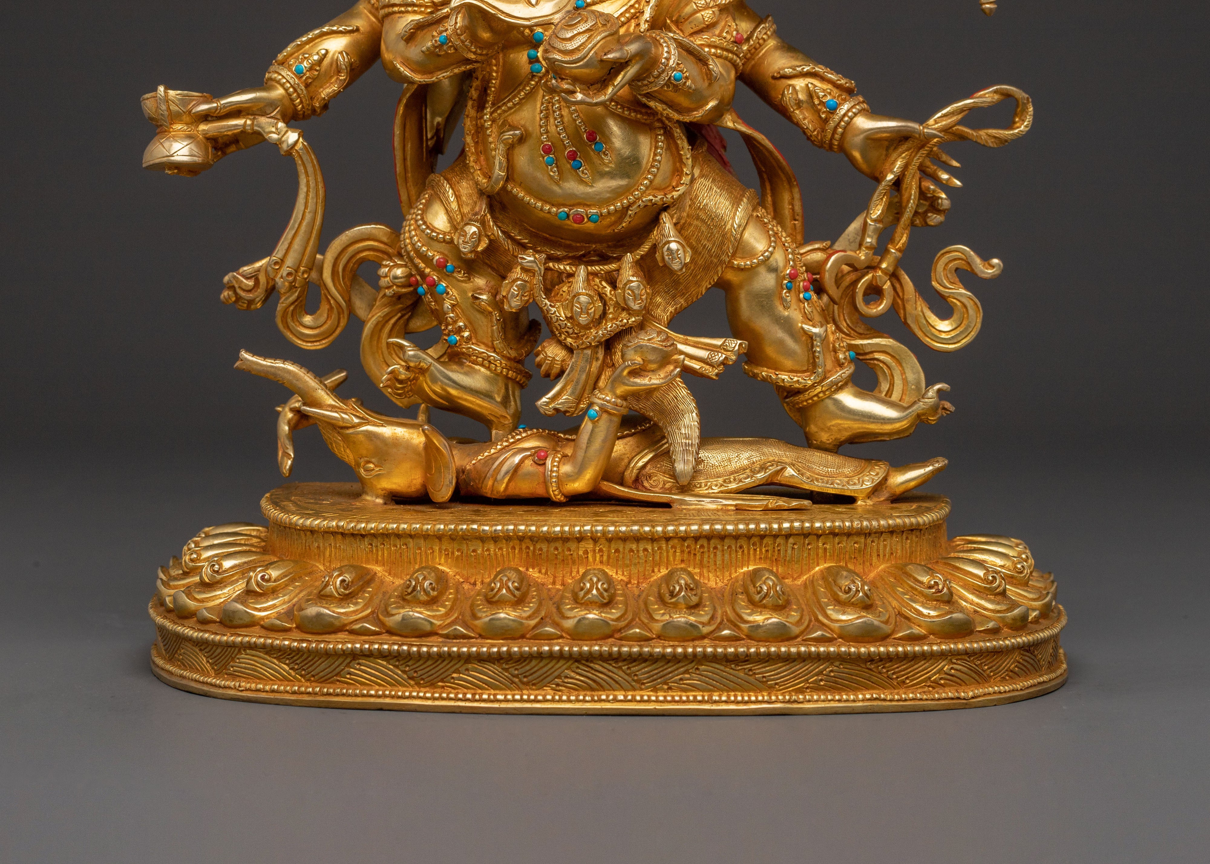 Six Armed Mahakala Traditional Statue | Sacred Icon
