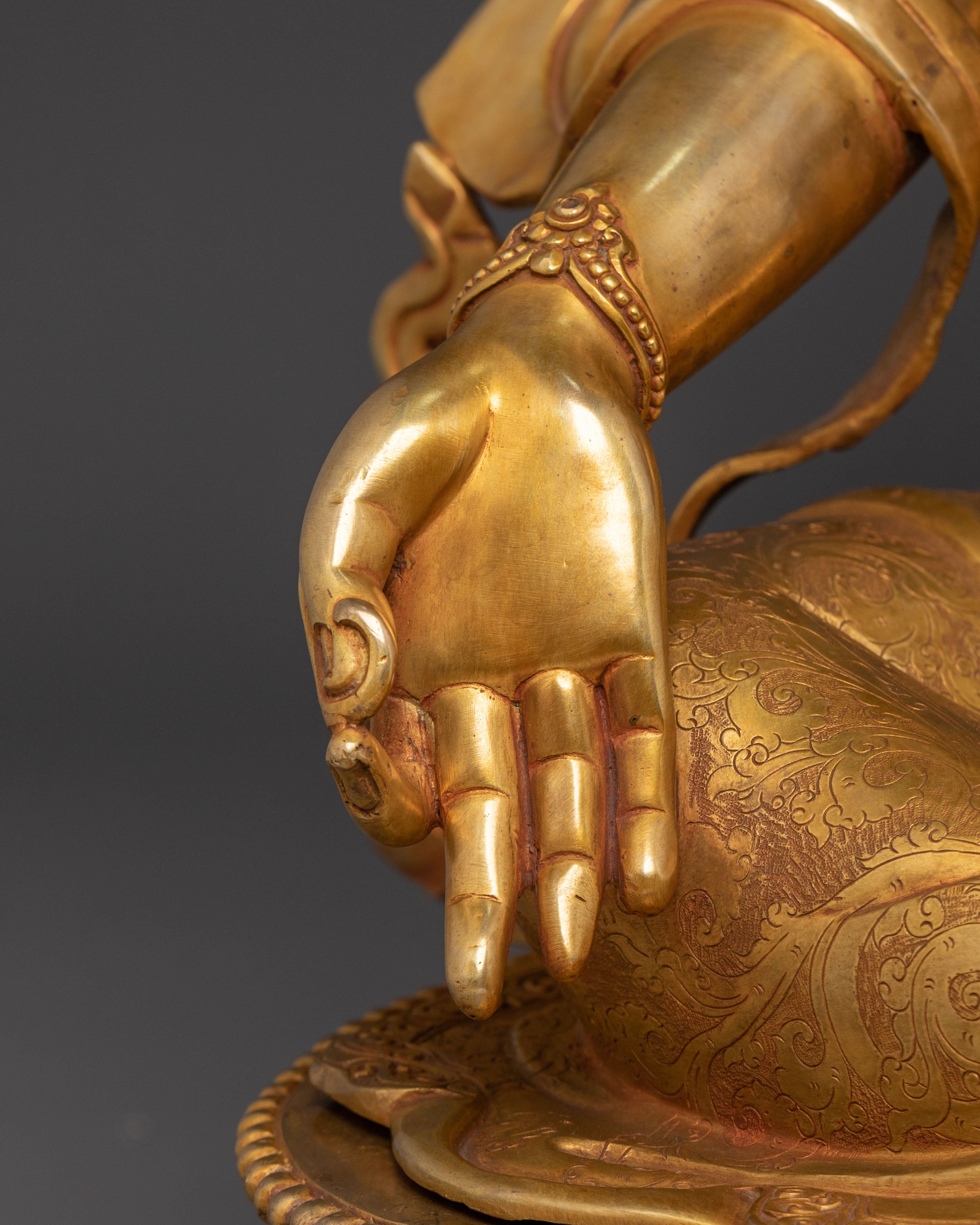 Green Tara Statue | 24K Gold Gilded Serenity
