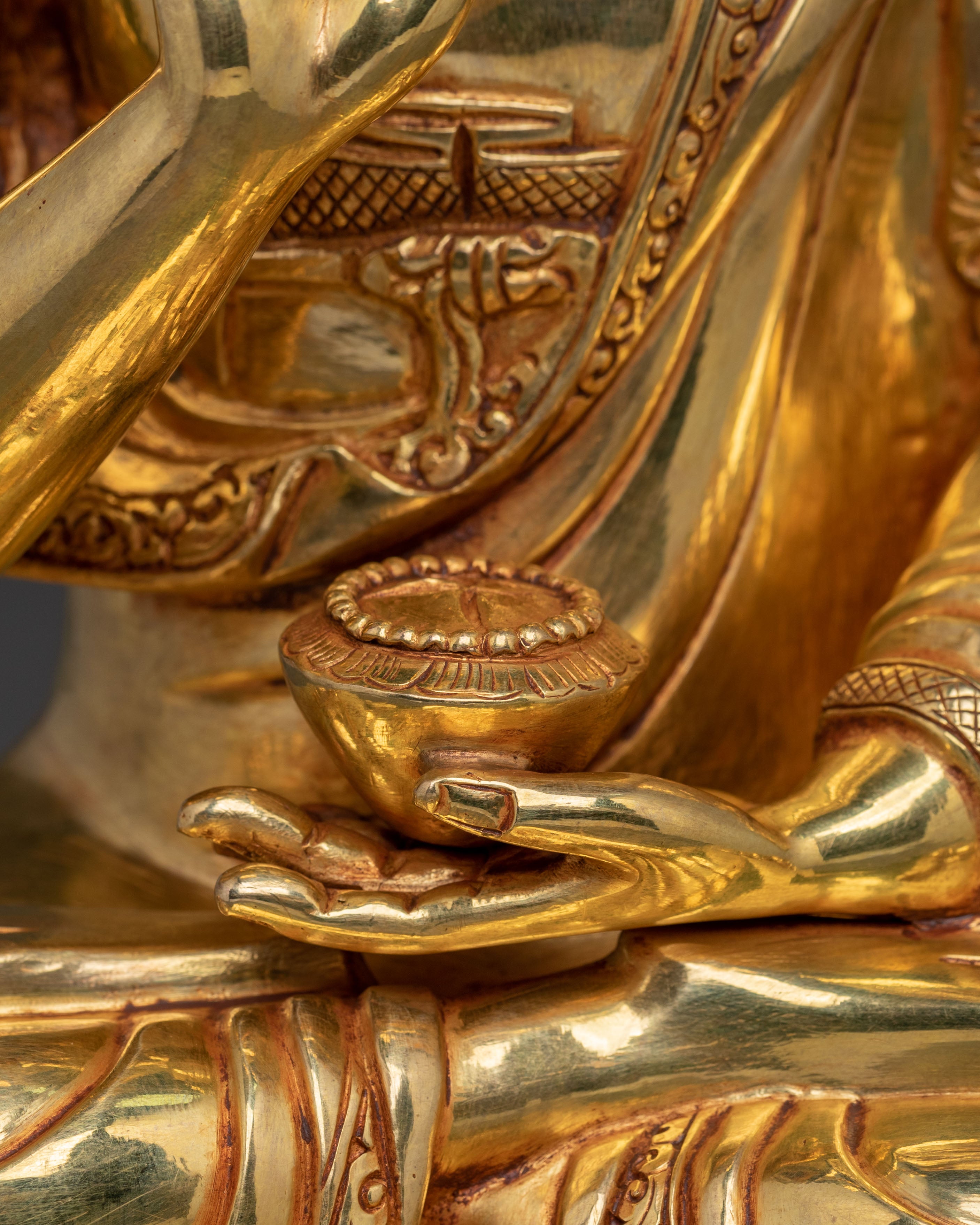 5 Dhyani Buddha Assembly | 24K Gold Gilded Copper Statue