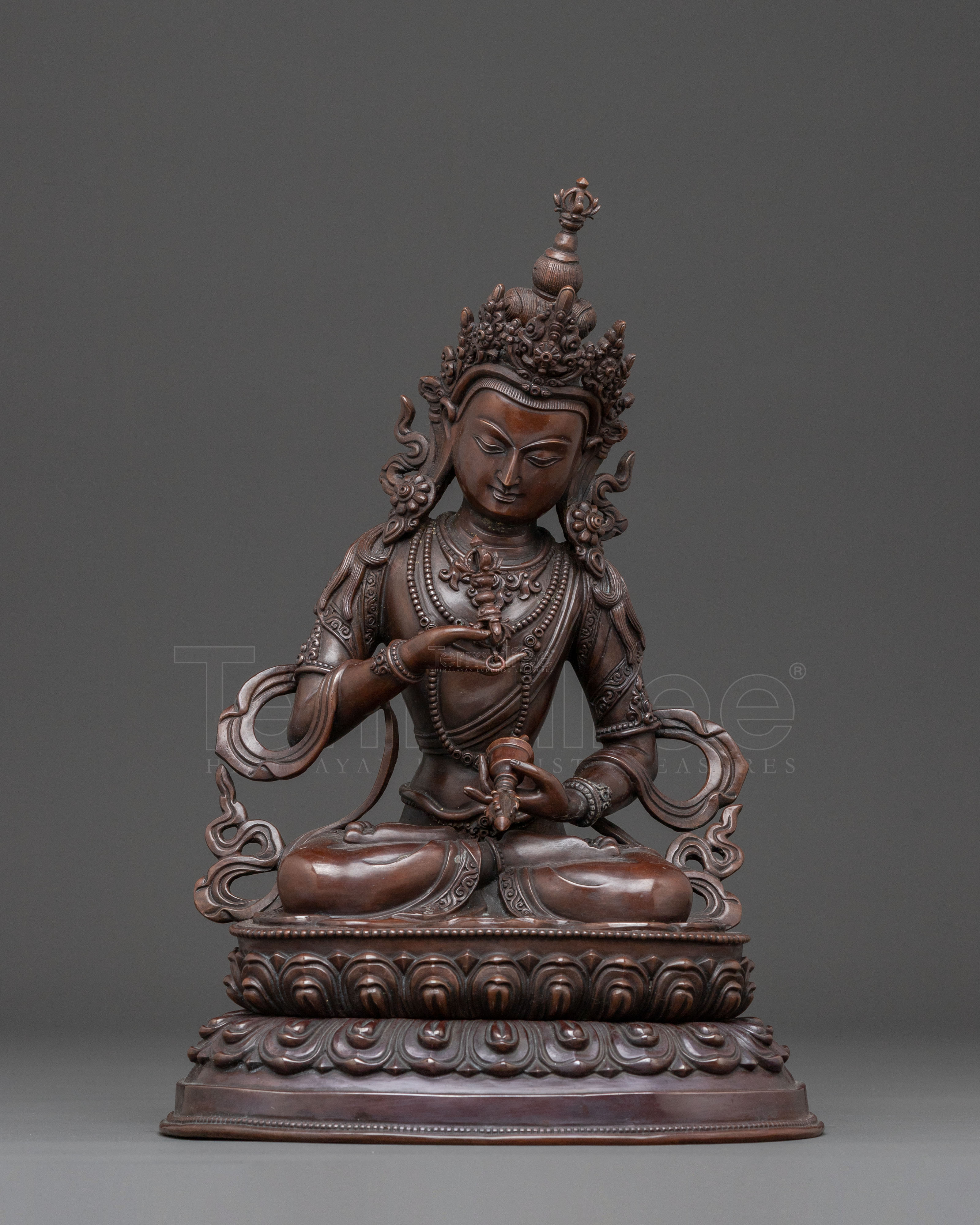 Divine Vajrasattva Sculpture – Oxidized Copper Masterpiece