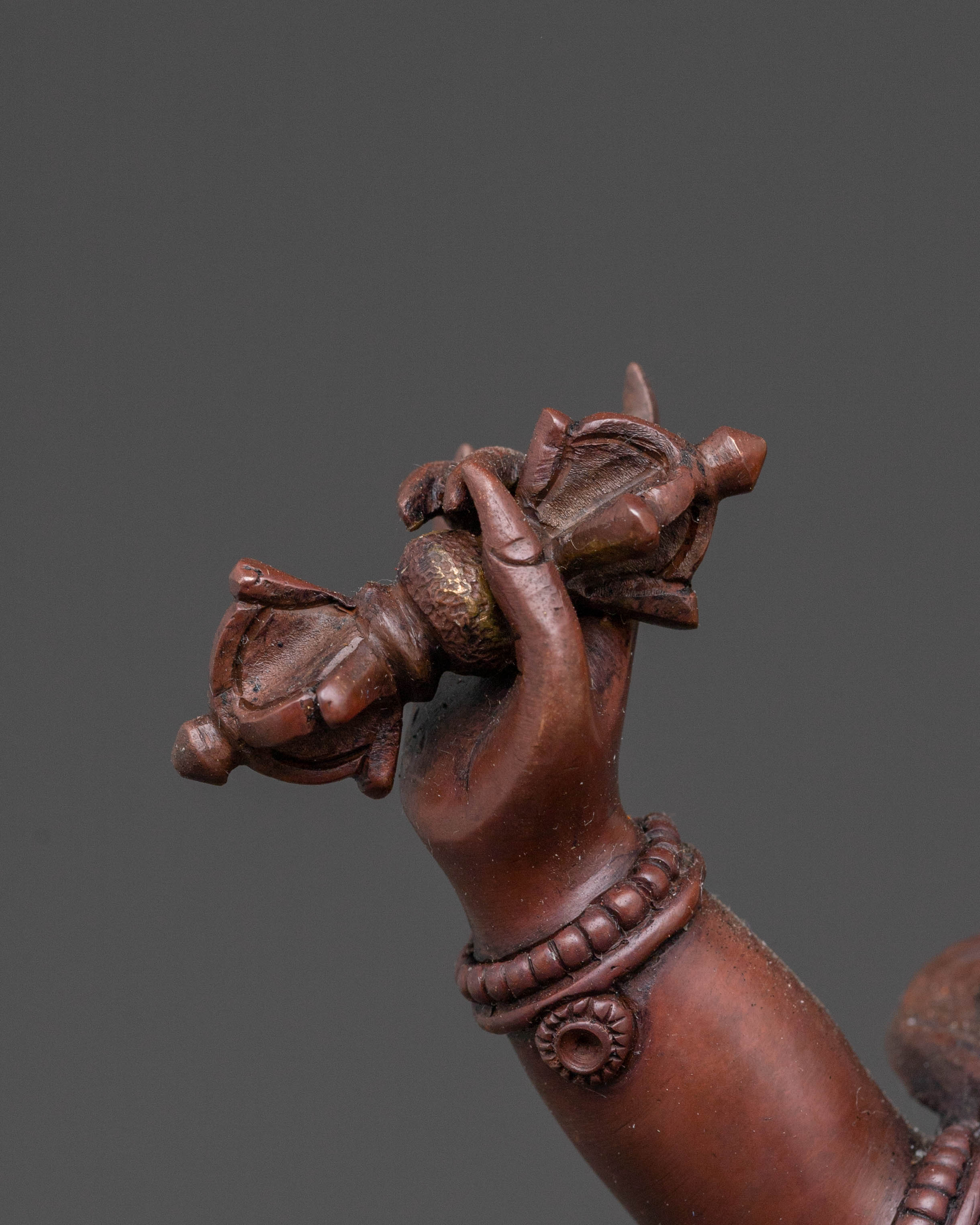 Vajrapani Blessing Statue – Oxidized Copper Artistry