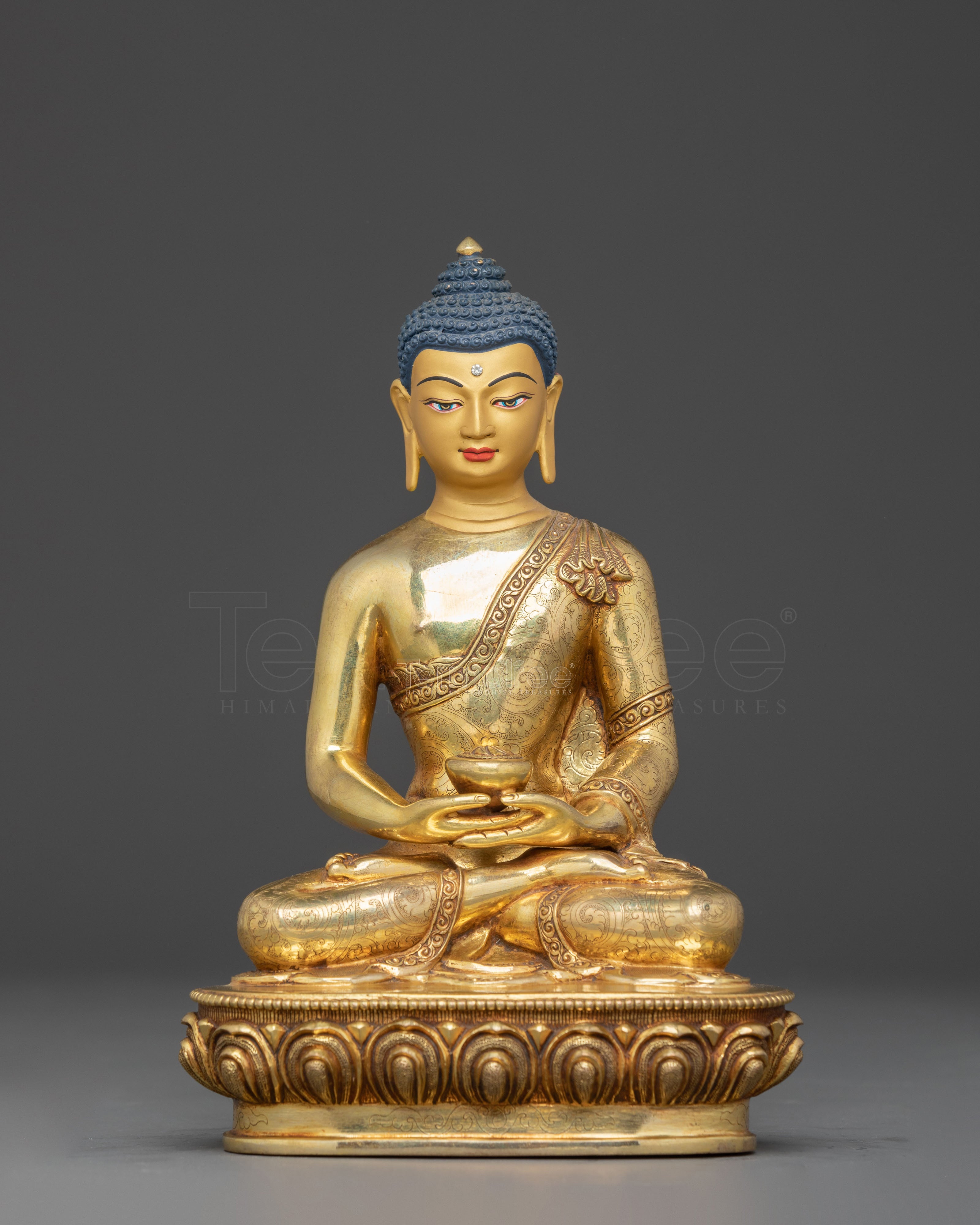 Himalayan Amitabha Buddha Golden Statue