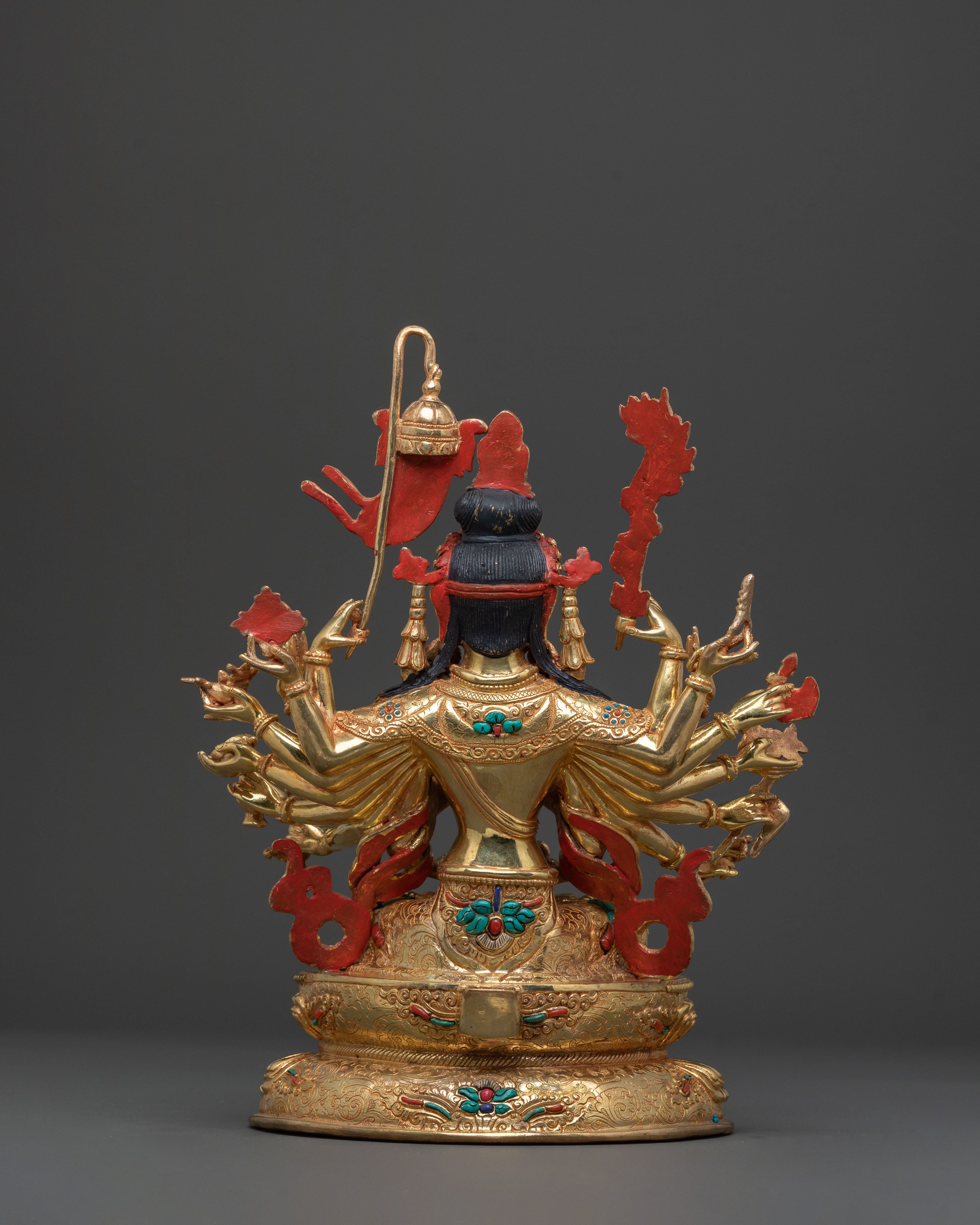 Chundi Spiritual Figure: 24K Gold Gilded Serenity