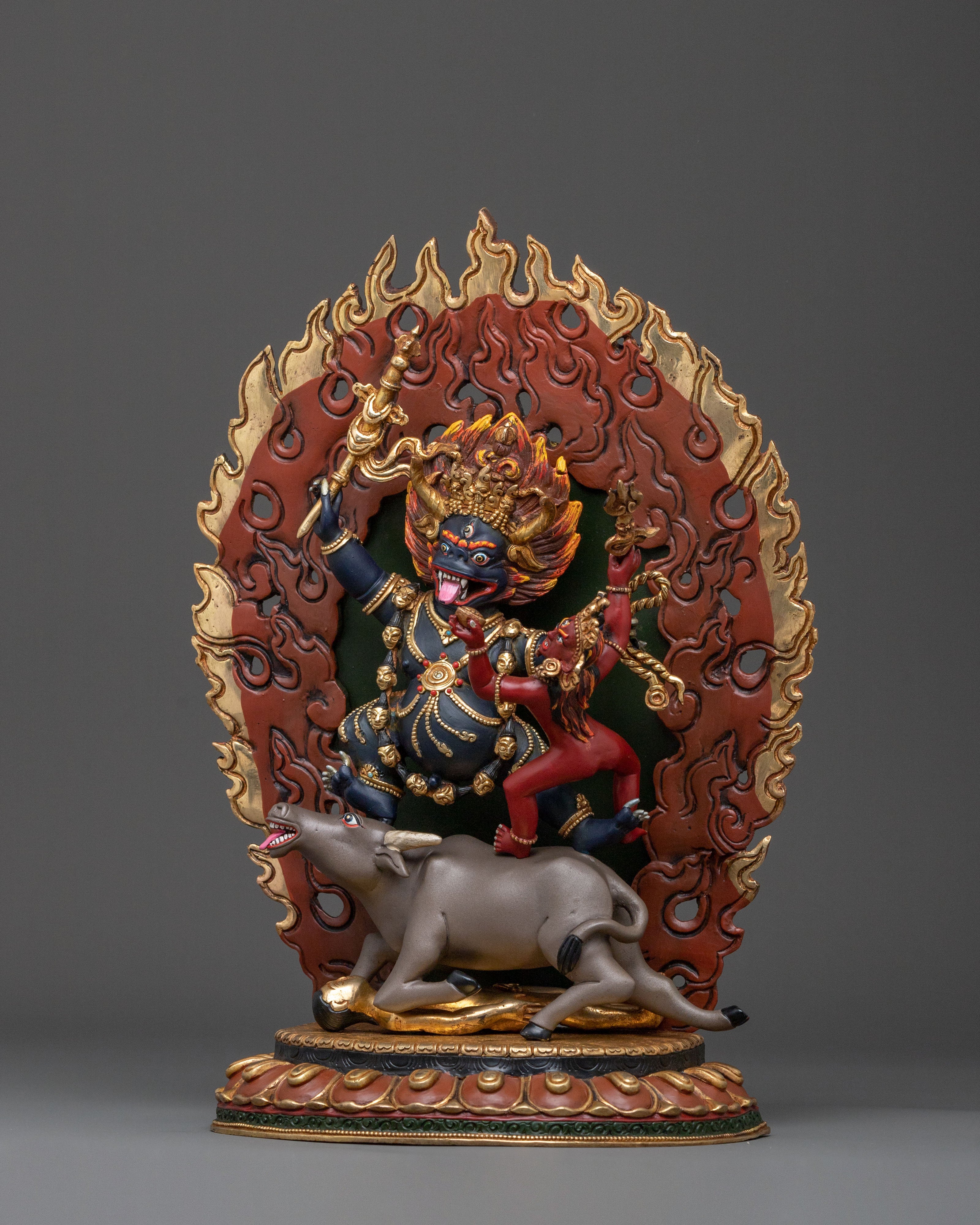 Handcrafted Yama Dharmaraj Figure | Fierce Deity