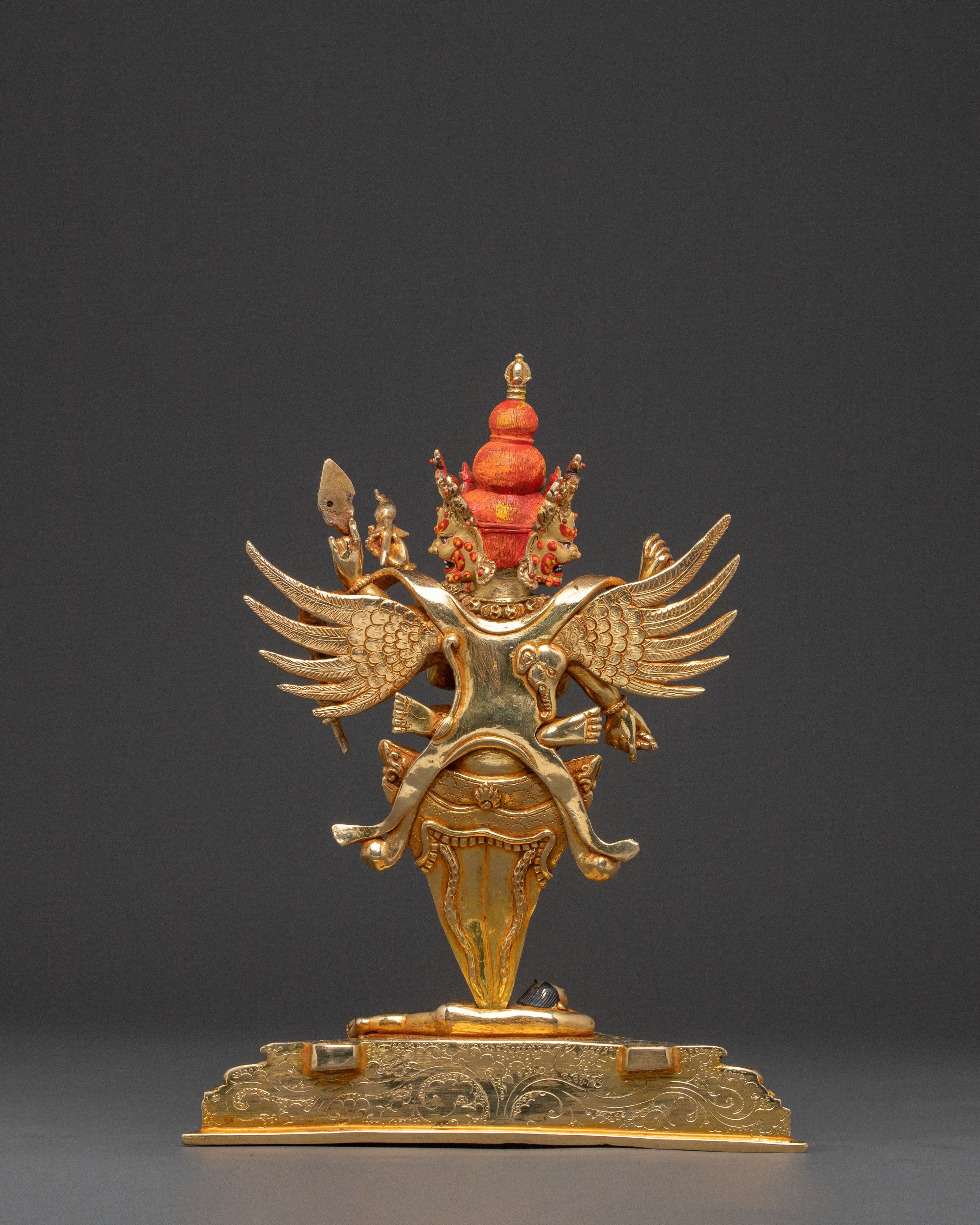 Vajrakilaya Protection Statue – Handcrafted Gold Gilded Statue